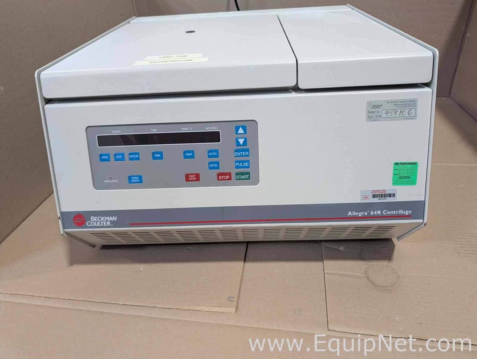 Beckman Coulter Allegra 64R Laboratory Centrifuge