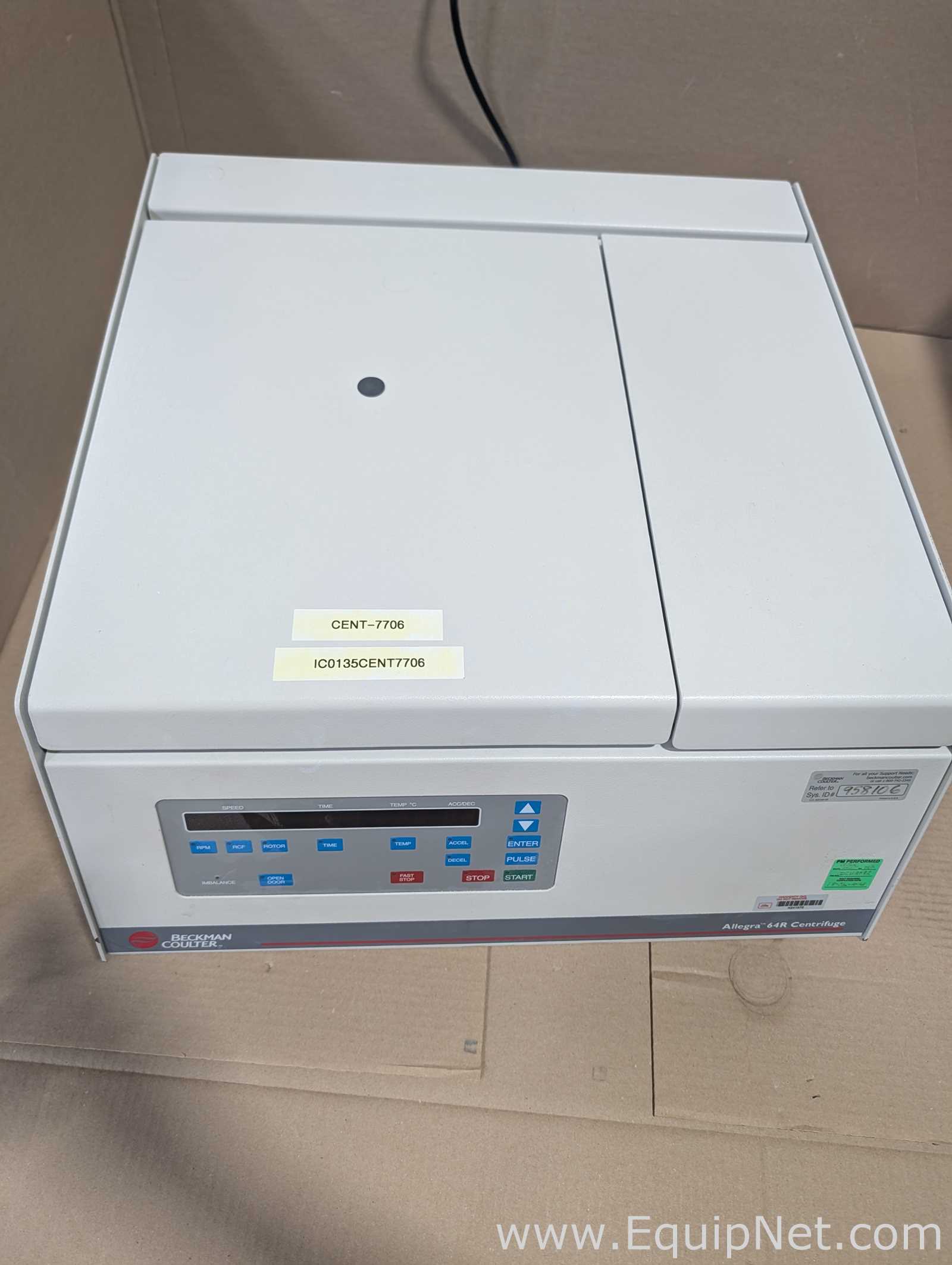 Beckman Coulter Allegra 64R Laboratory Centrifuge