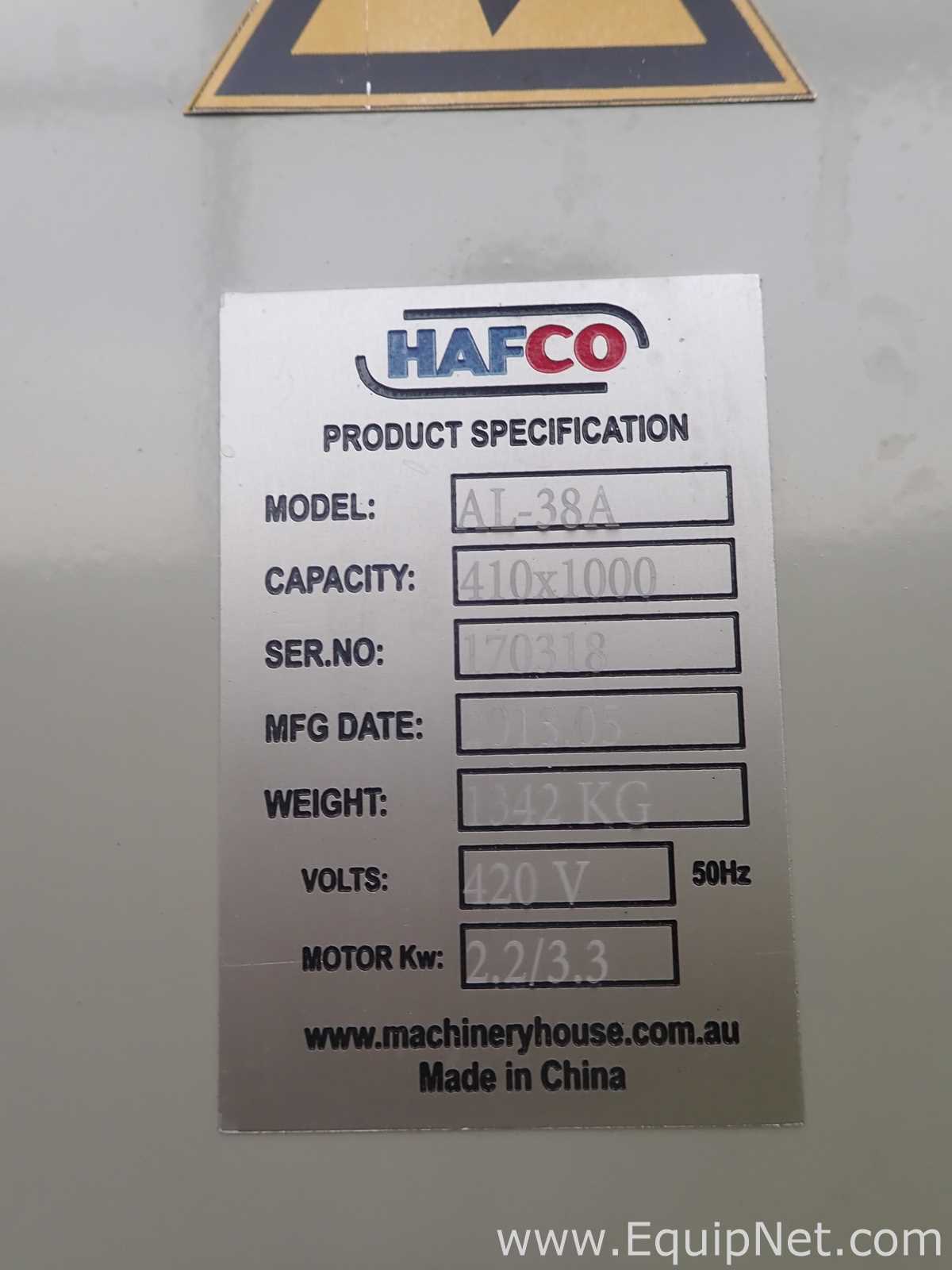 Hafco AL-38A Precision Lathe