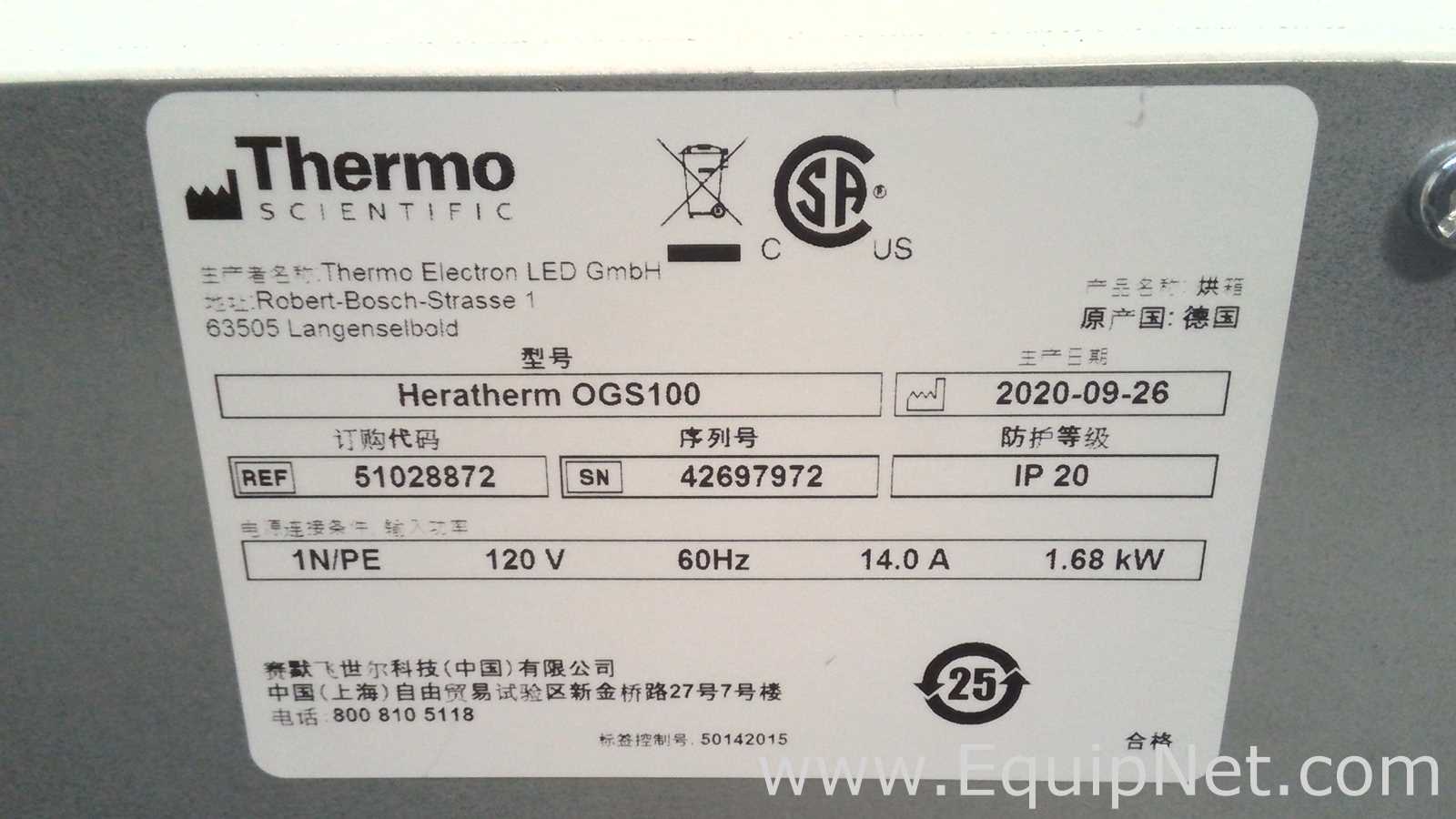 Estufa para Laboratórios Thermo Scientific Heratherm OGS100