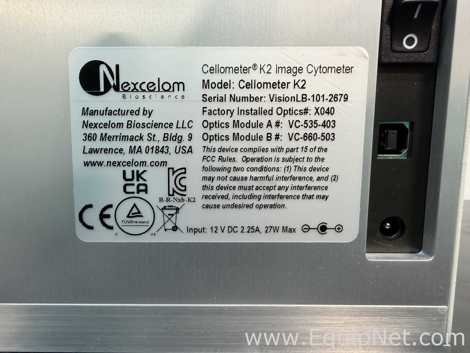 Citómetro Nexcelom Cellometer K2