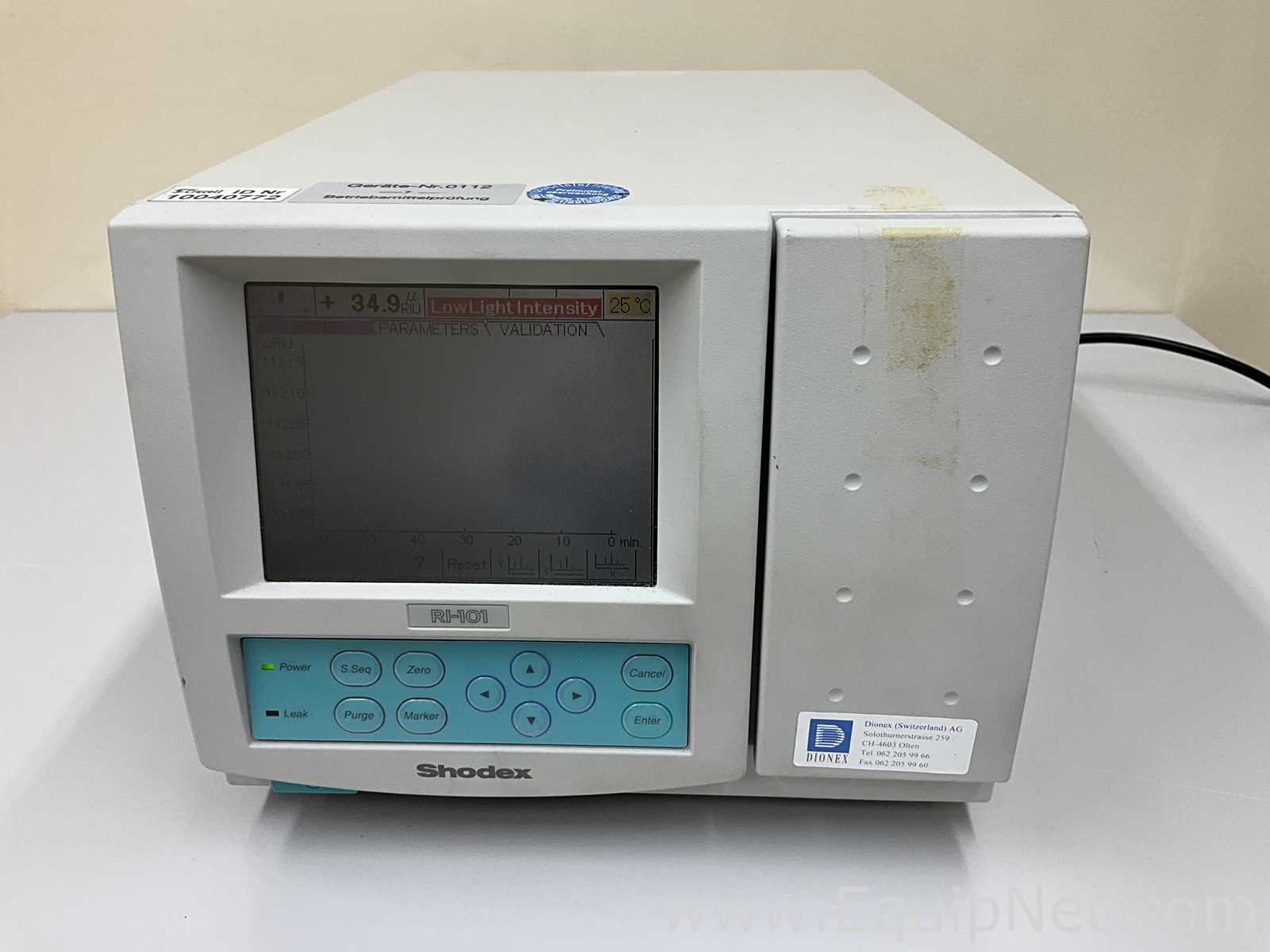 Dionex Shodex RI-101 Refractive Index Detector