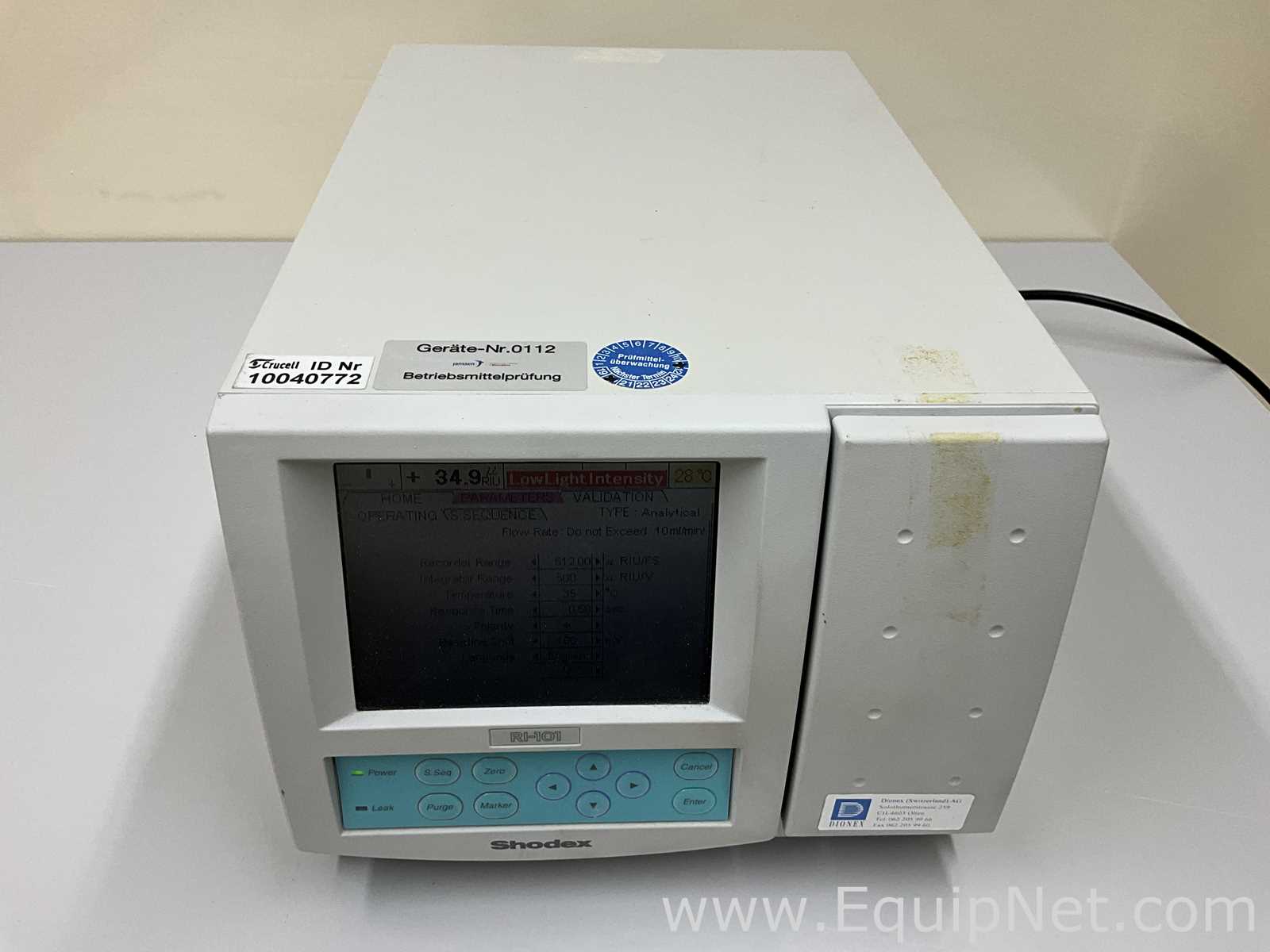 Dionex Shodex RI-101 Refractive Index Detector