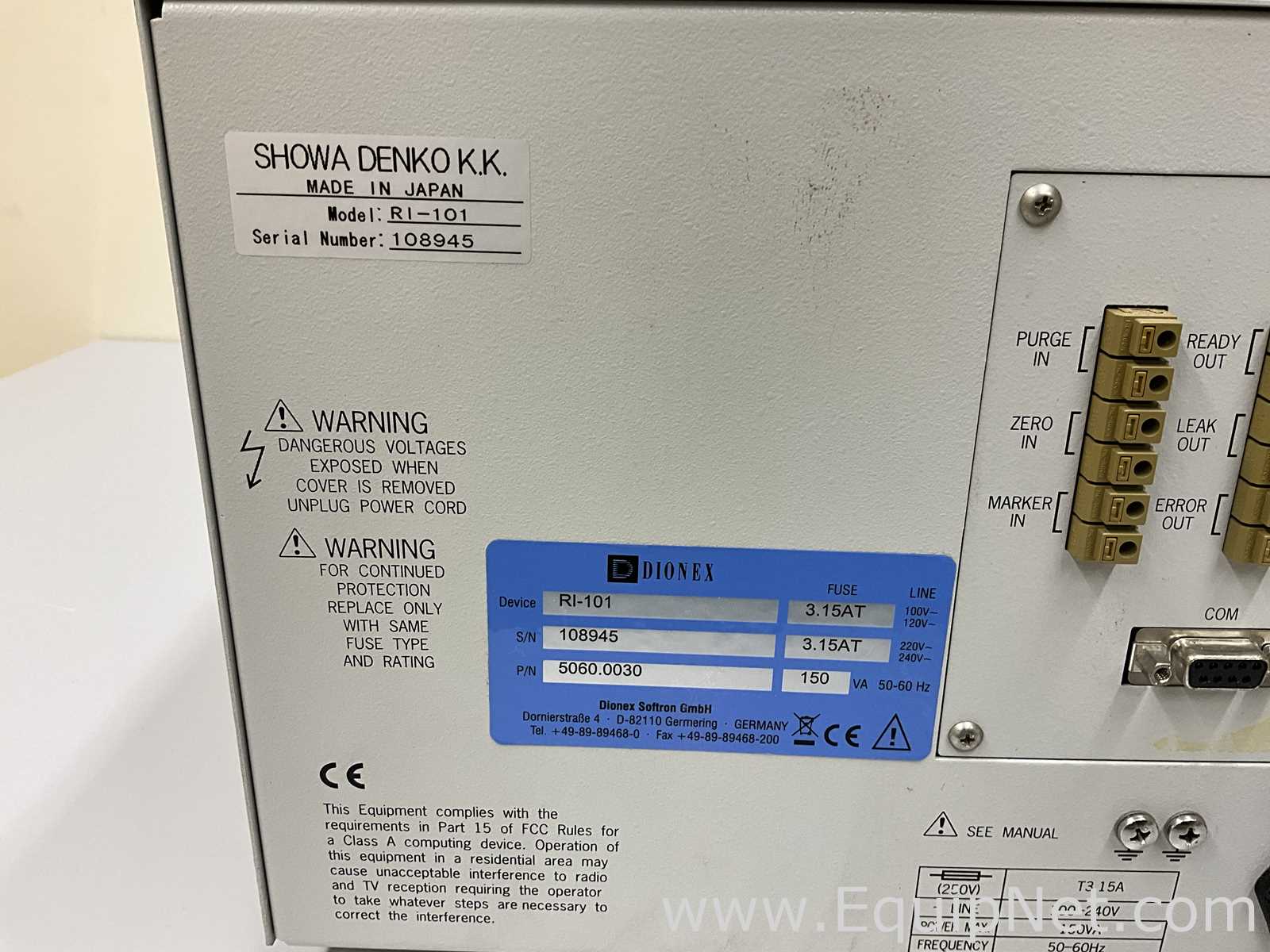 Dionex Shodex RI-101 Refractive Index Detector