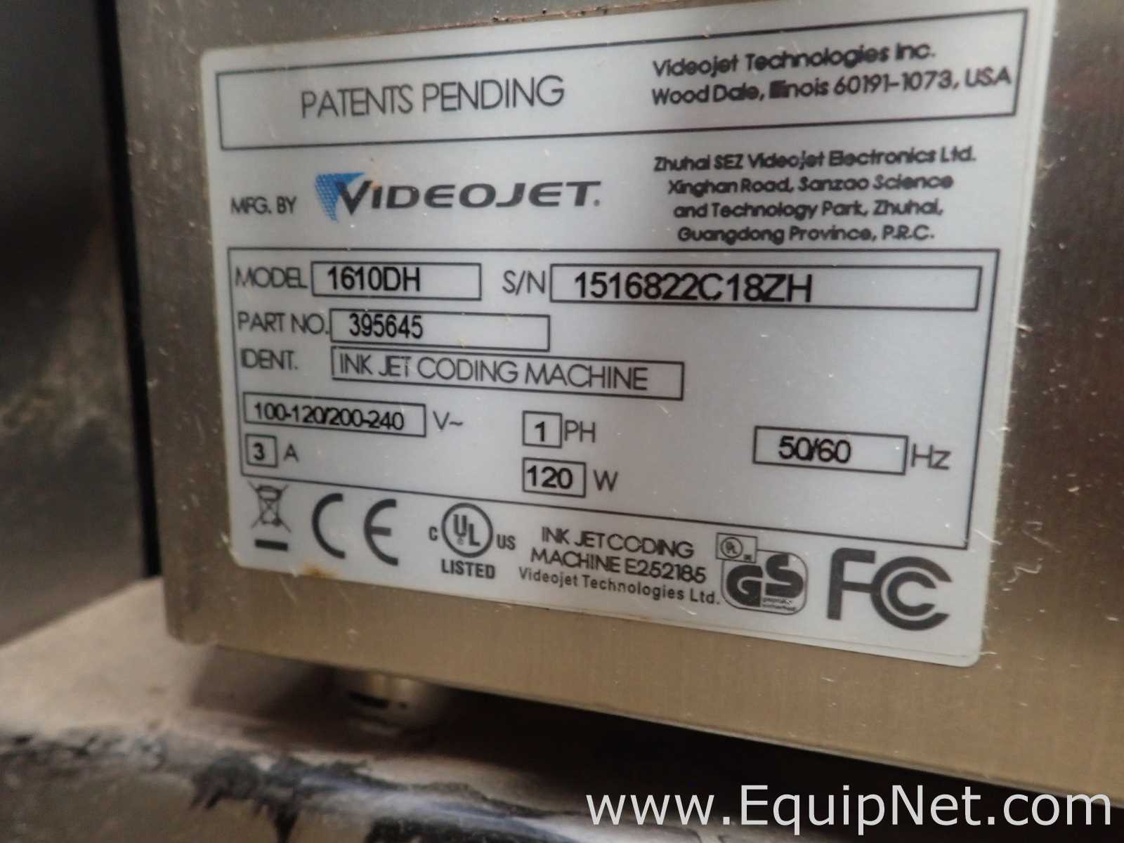 VideoJet 1610DH Dual Head Ink Jet Coding Machine - SCRAP
