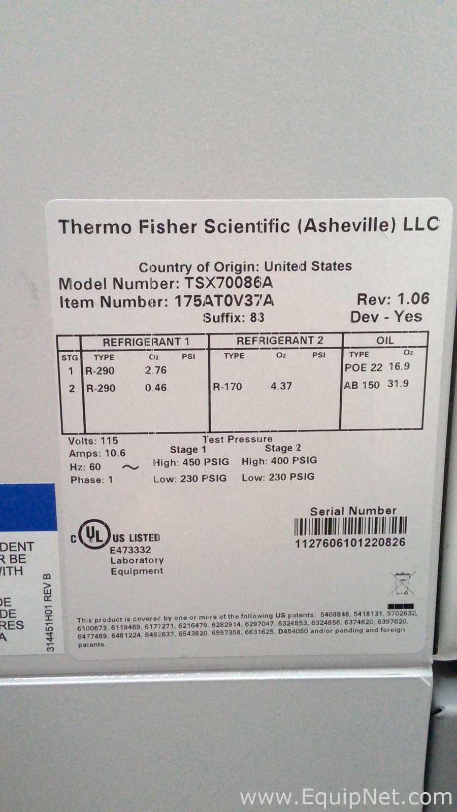 Gefriergerät Thermo Fisher Scientific TSX70086A