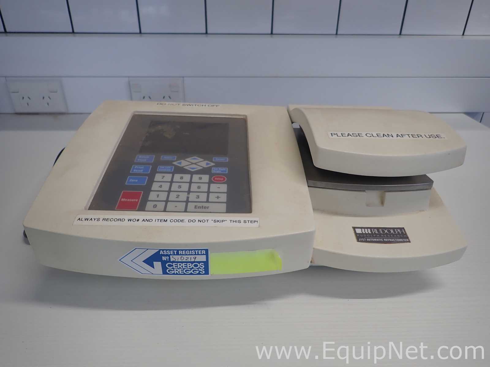 Refractómetro Rudolph Research Analytical J-157