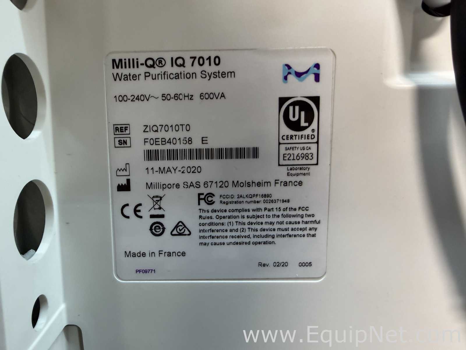 Millipore Milli-Q IQ 7010 Water Purification and Still System