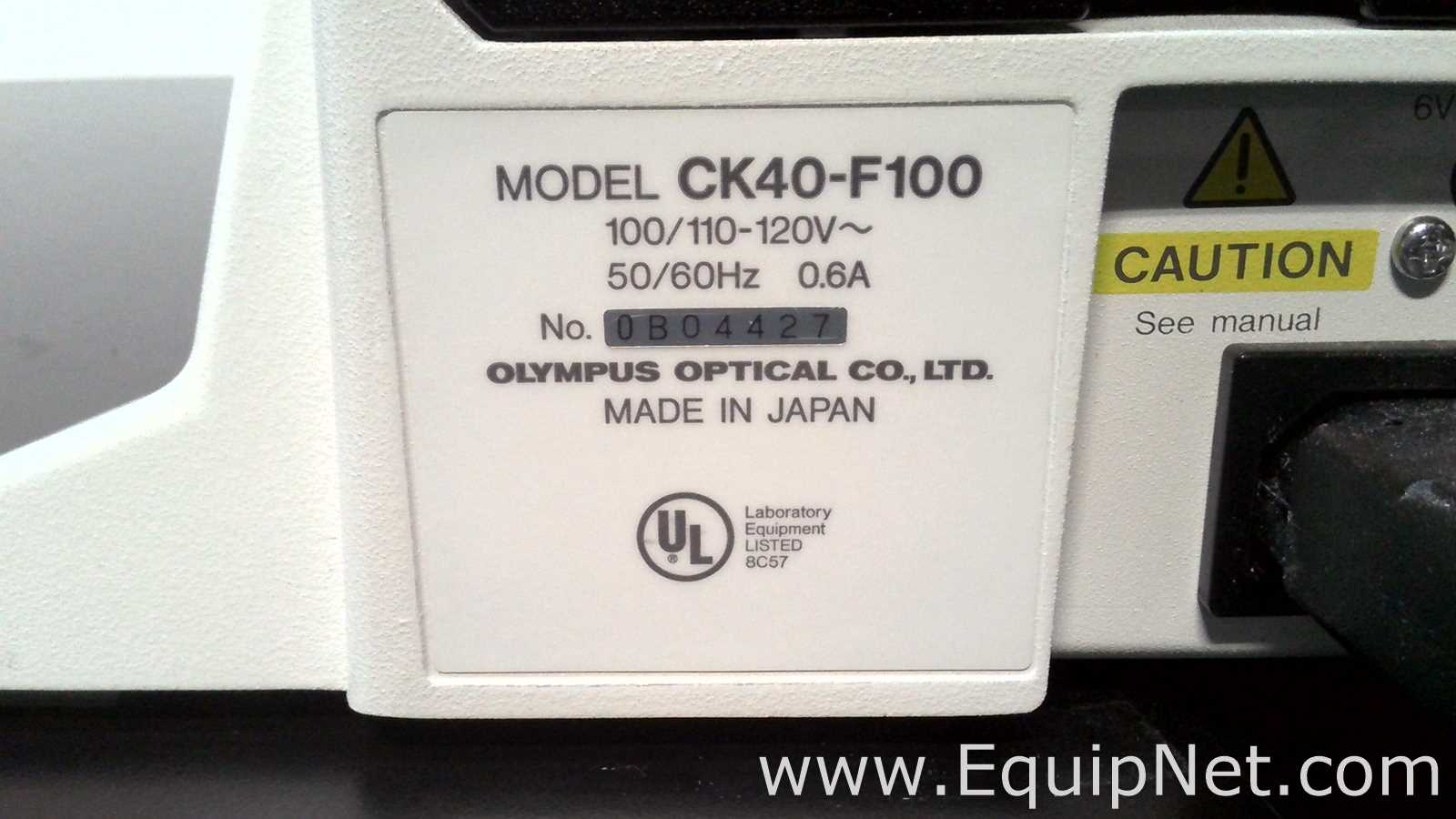 Olympus Optical CK40-F100 Inverted Microscope