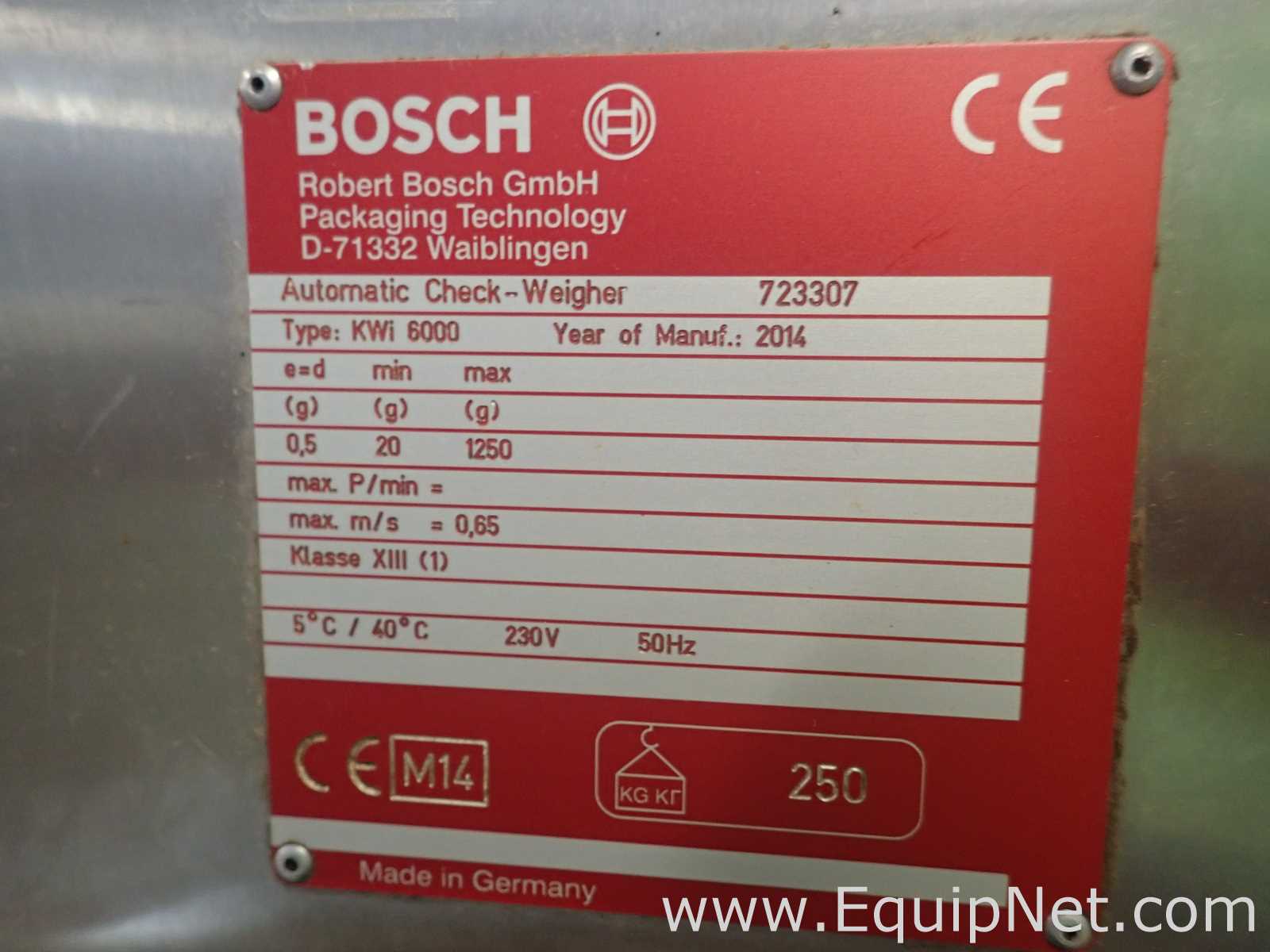 Bosch KWi 6000 Checkweigher - Bosch Line