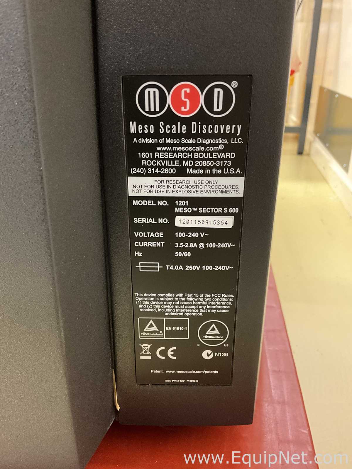 Meso Scale Discovery Meso Sector S 600 Electrochemiluminescence Microplate Reader