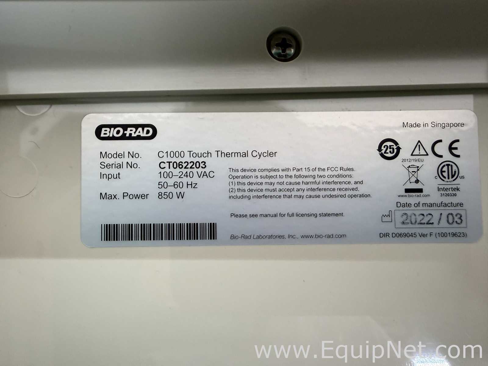 PCR und Thermocycler Bio-Rad C1000 Touch