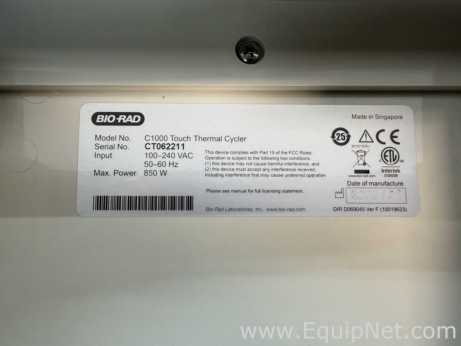 PCR und Thermocycler Bio-Rad C1000 Touch