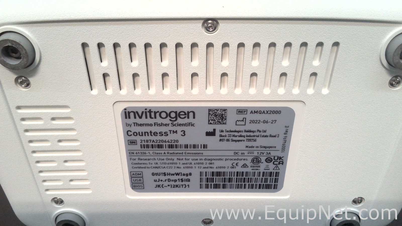 Contador de Partículas Invitrogen Countess 3