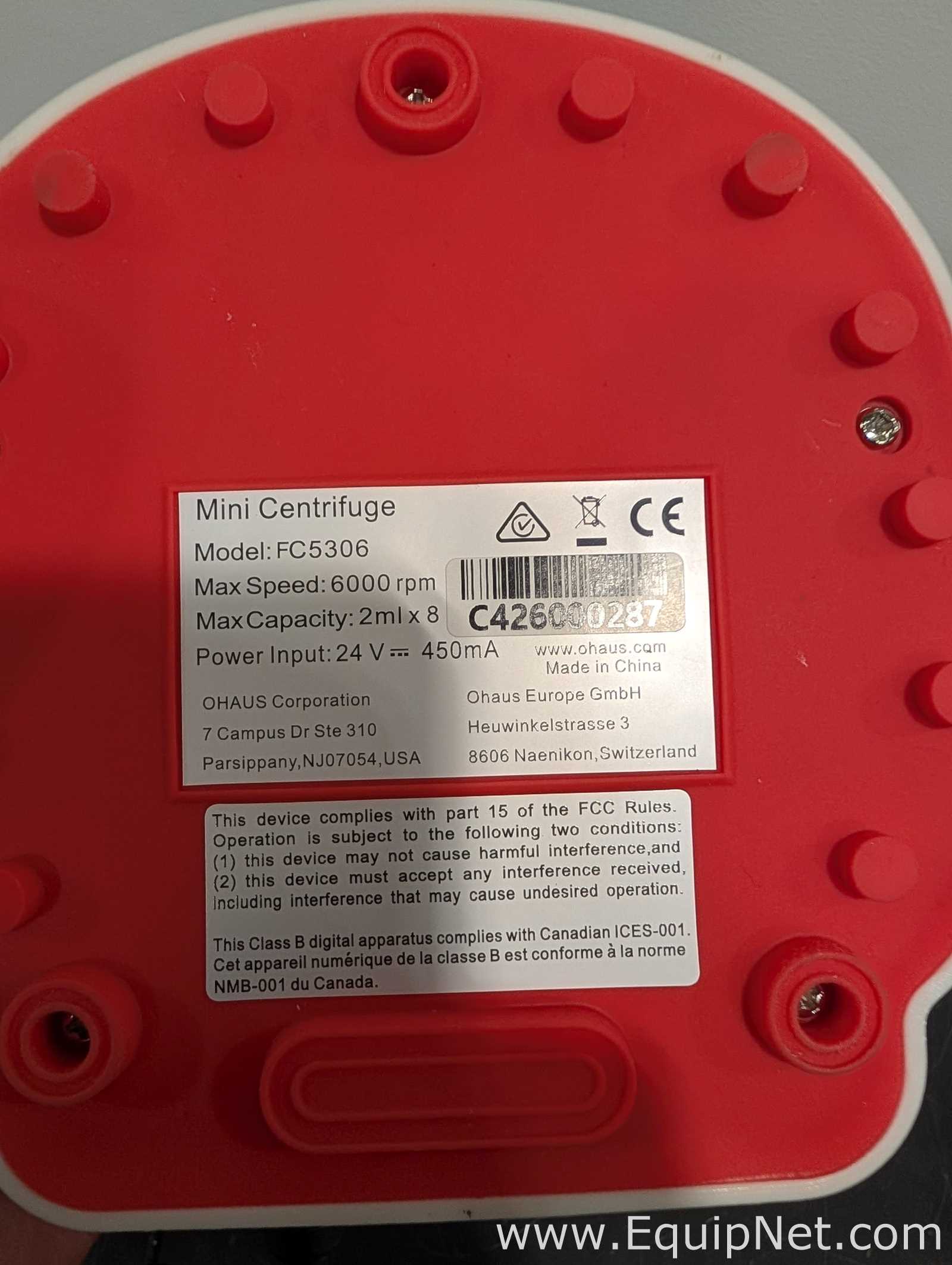 Ohaus Corporation FC5306 Laboratory Centrifuge