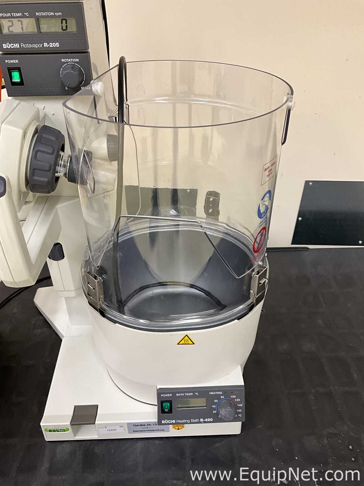 Buchi Rotavapor R-205 Rotary Evaporator System with Vacuum Pump, Controller and Heating Bath