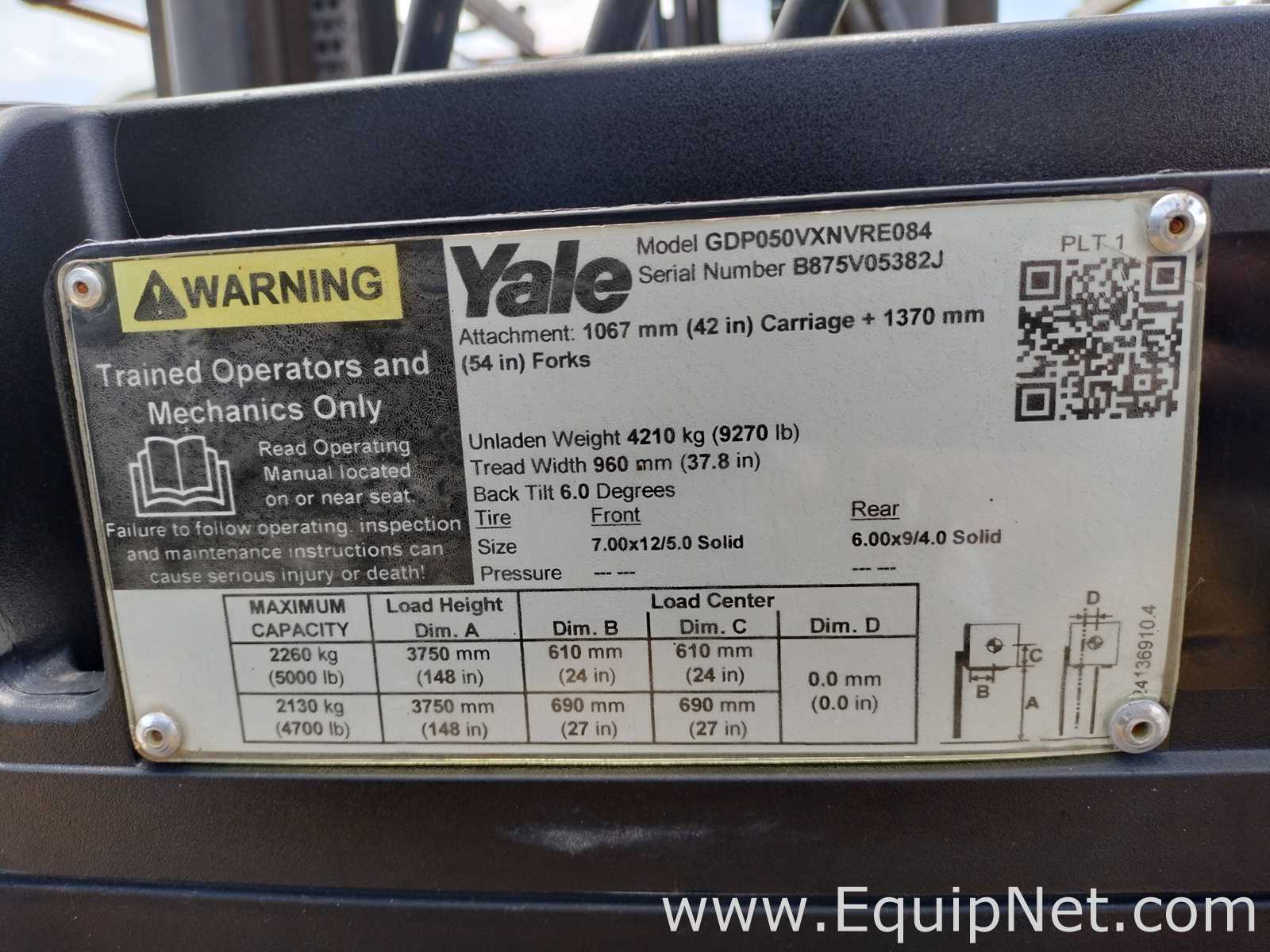Yale GDP050VXNVRE084 Fork Lift Truck
