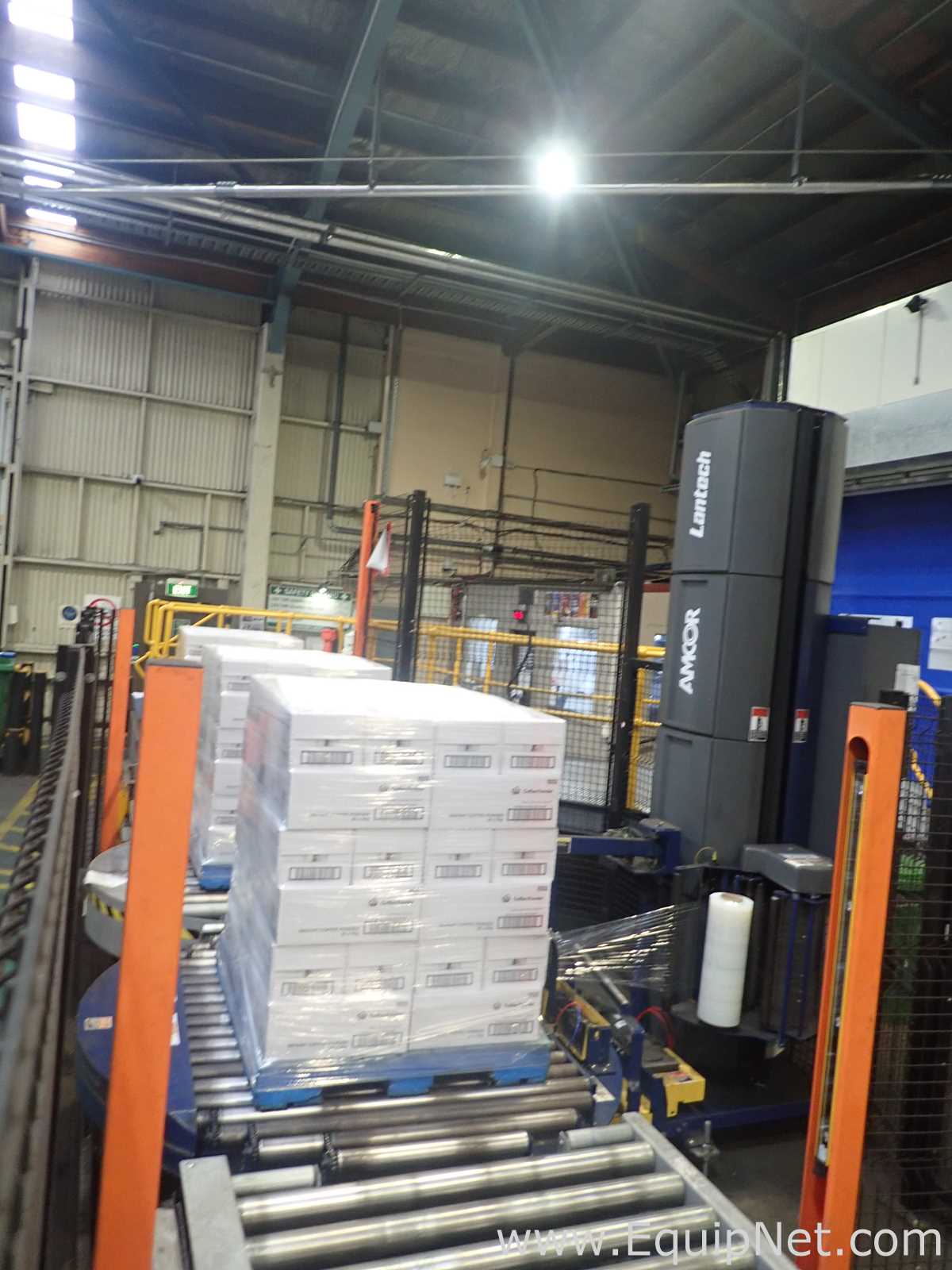 Scott PHS Palletizer - ABB Robot With IRC5 Controller, Lantech Q1000 Stretch Wrapper and Conveyors
