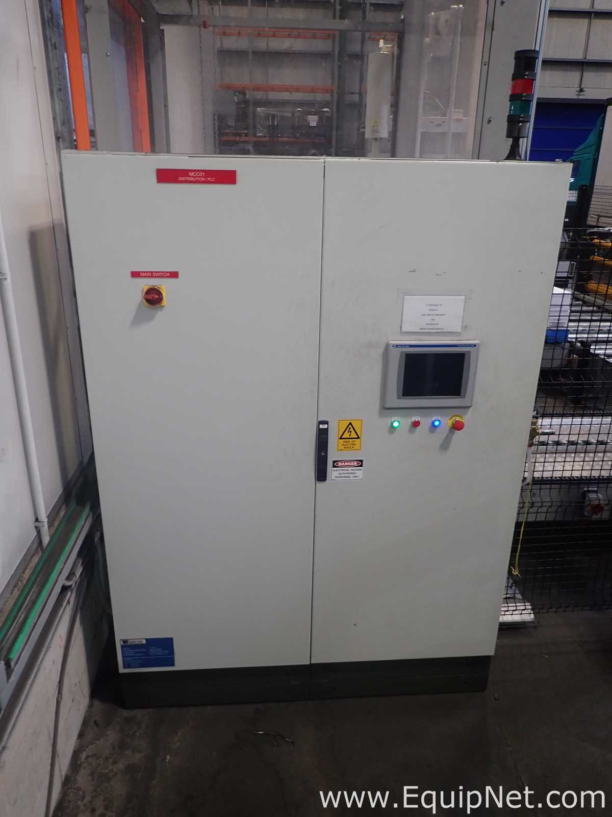 Scott PHS Palletizer - ABB Robot With IRC5 Controller, Lantech Q1000 Stretch Wrapper and Conveyors