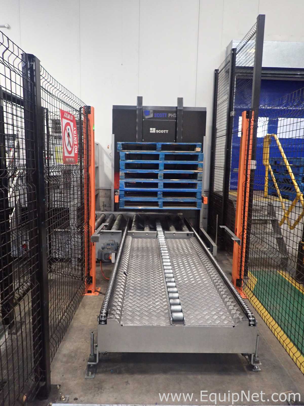 Scott PHS Palletizer - ABB Robot With IRC5 Controller, Lantech Q1000 Stretch Wrapper and Conveyors