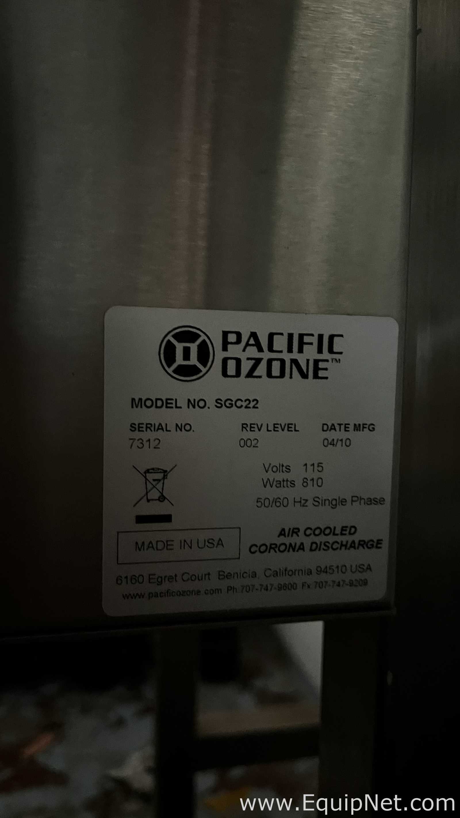 Pacific Ozone SGC22 Ozone Generator System - SCRAP
