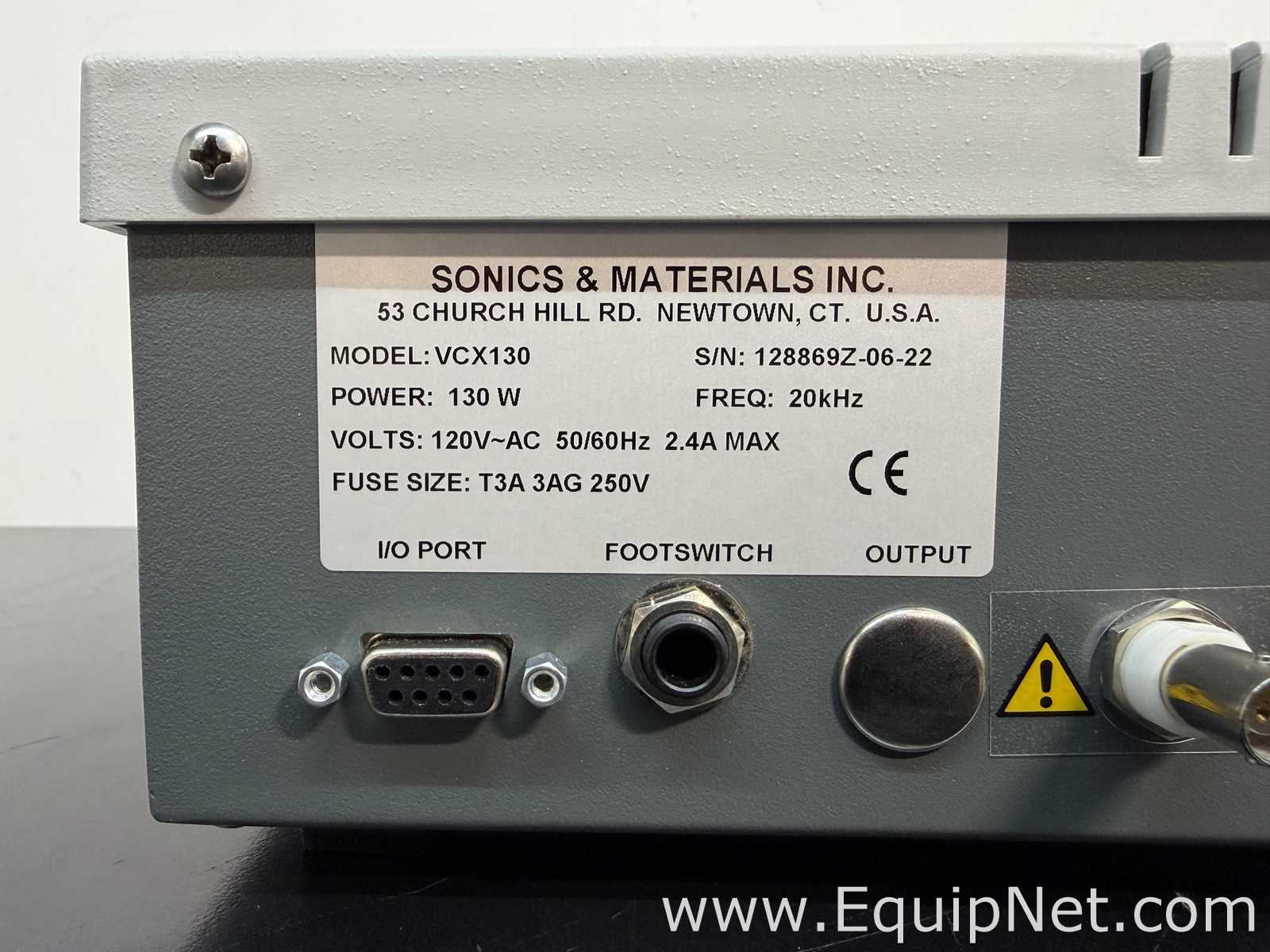 Sonikator Sonics and Materials Inc VCX 130
