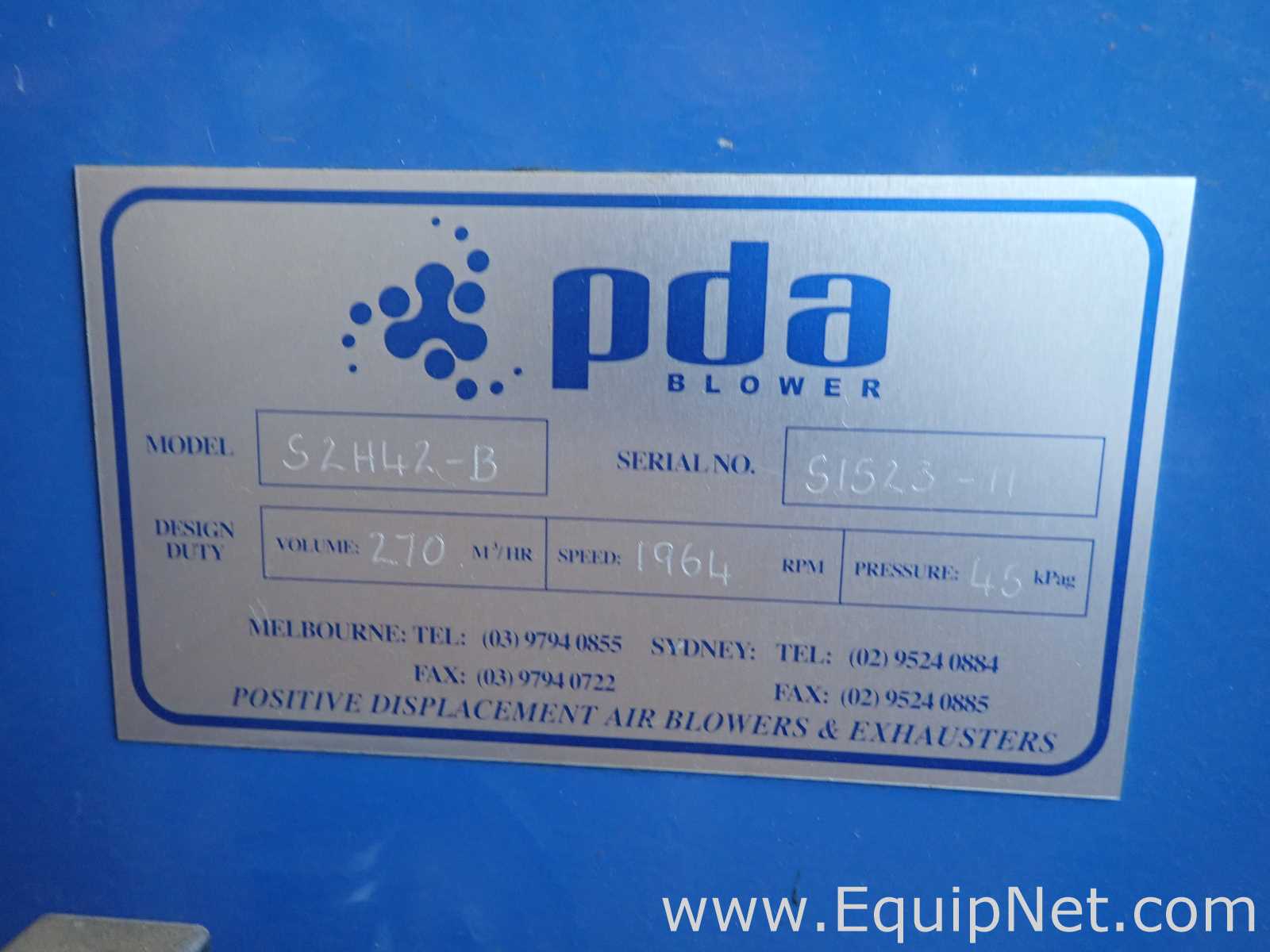 PDA Blower S2H42-B Positive Displacement Blower