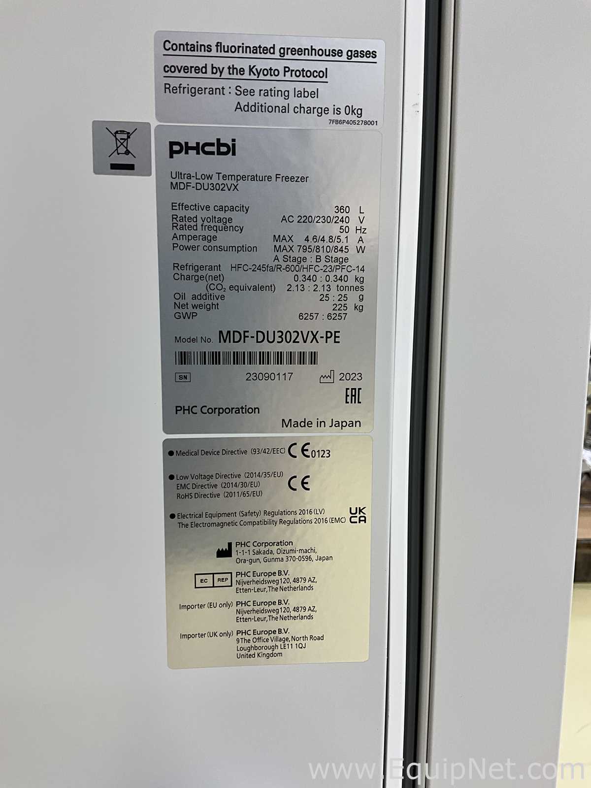 Congelador PHCBI MDF-DU302VX-PE. Sin usar
