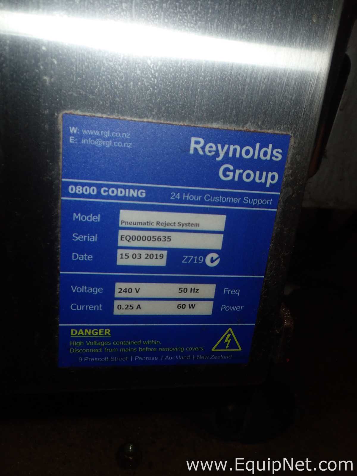Moduline Stainless Steel Mat Top Conveyor with Cognex Barcode Reader