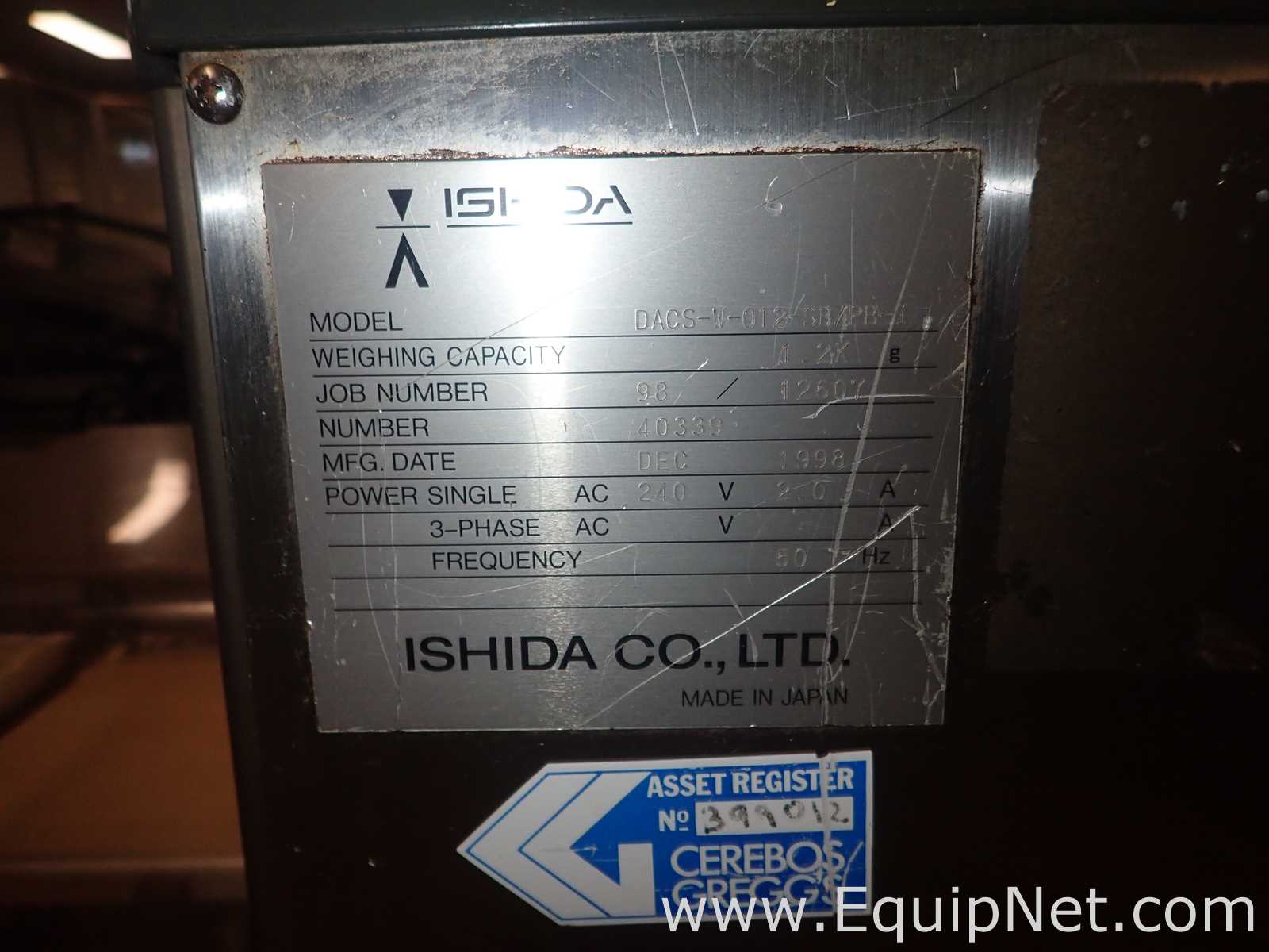 Ishida DACS Checking System 1200 gr