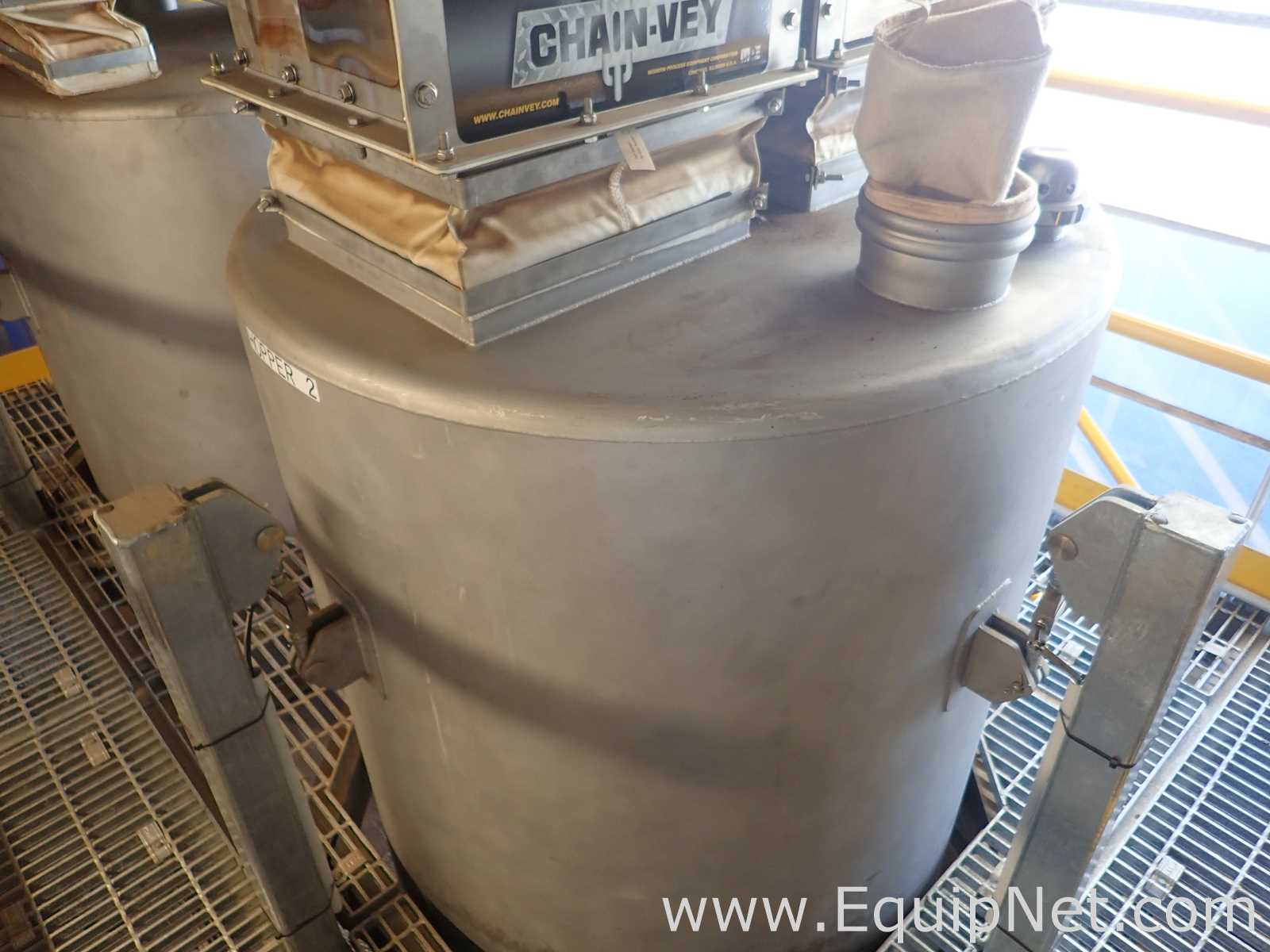 800 kg Stainless Steel Coffee Hopper No2 with Load Cells