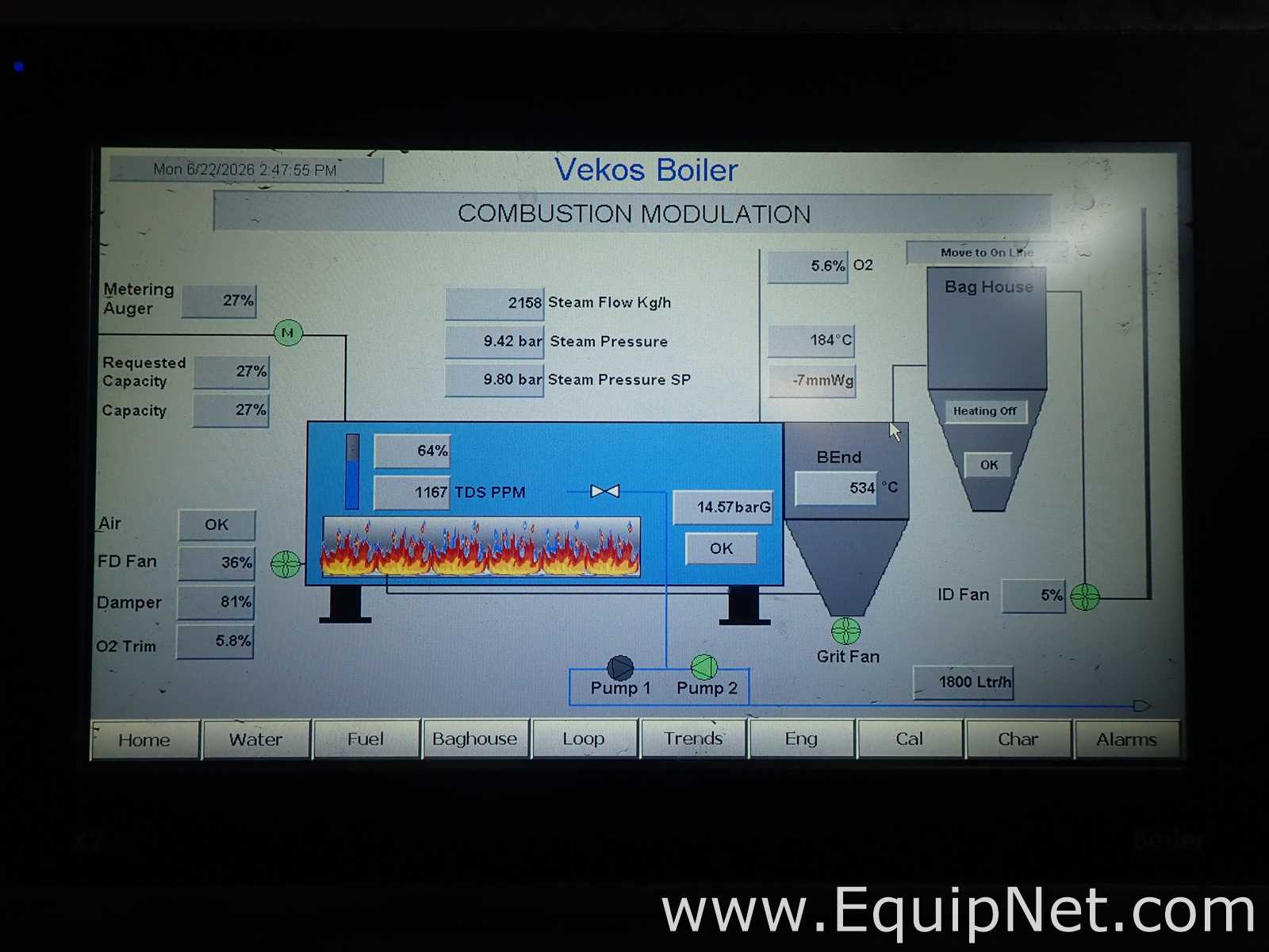 Scotts Engineering Coal-Spent Bean Coffee Capacity 7373kg-hr
