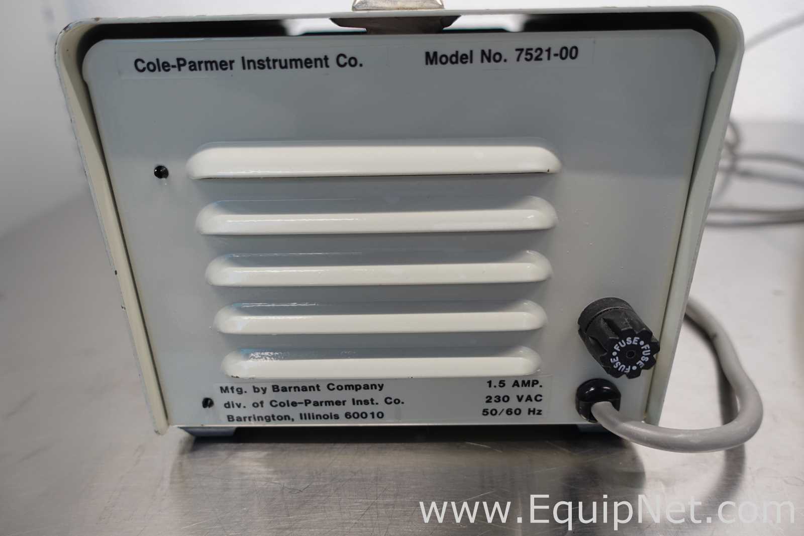 Lot of 2 Barnant Co Peristaltic Pumps Equipped with Easyload MasterFlex Heads