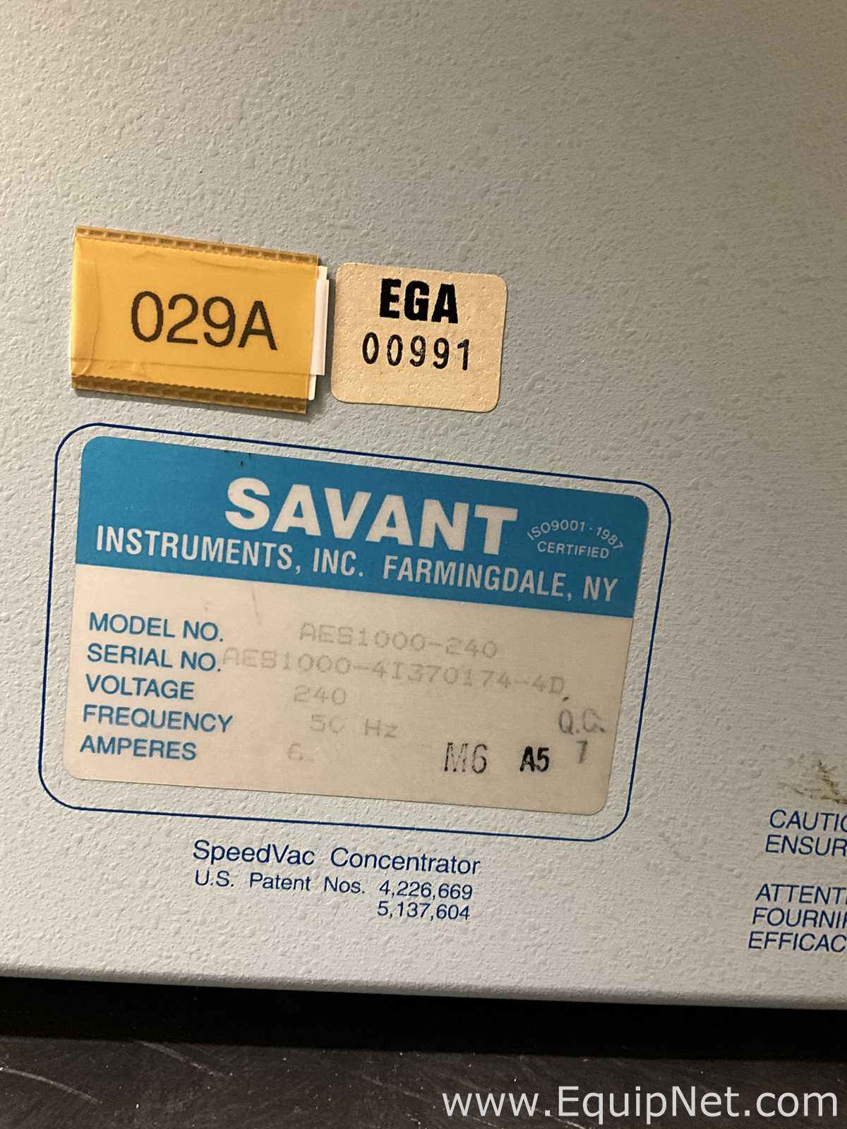 Savant AES 1000 Automatic Environmental SpeedVac Concentrator