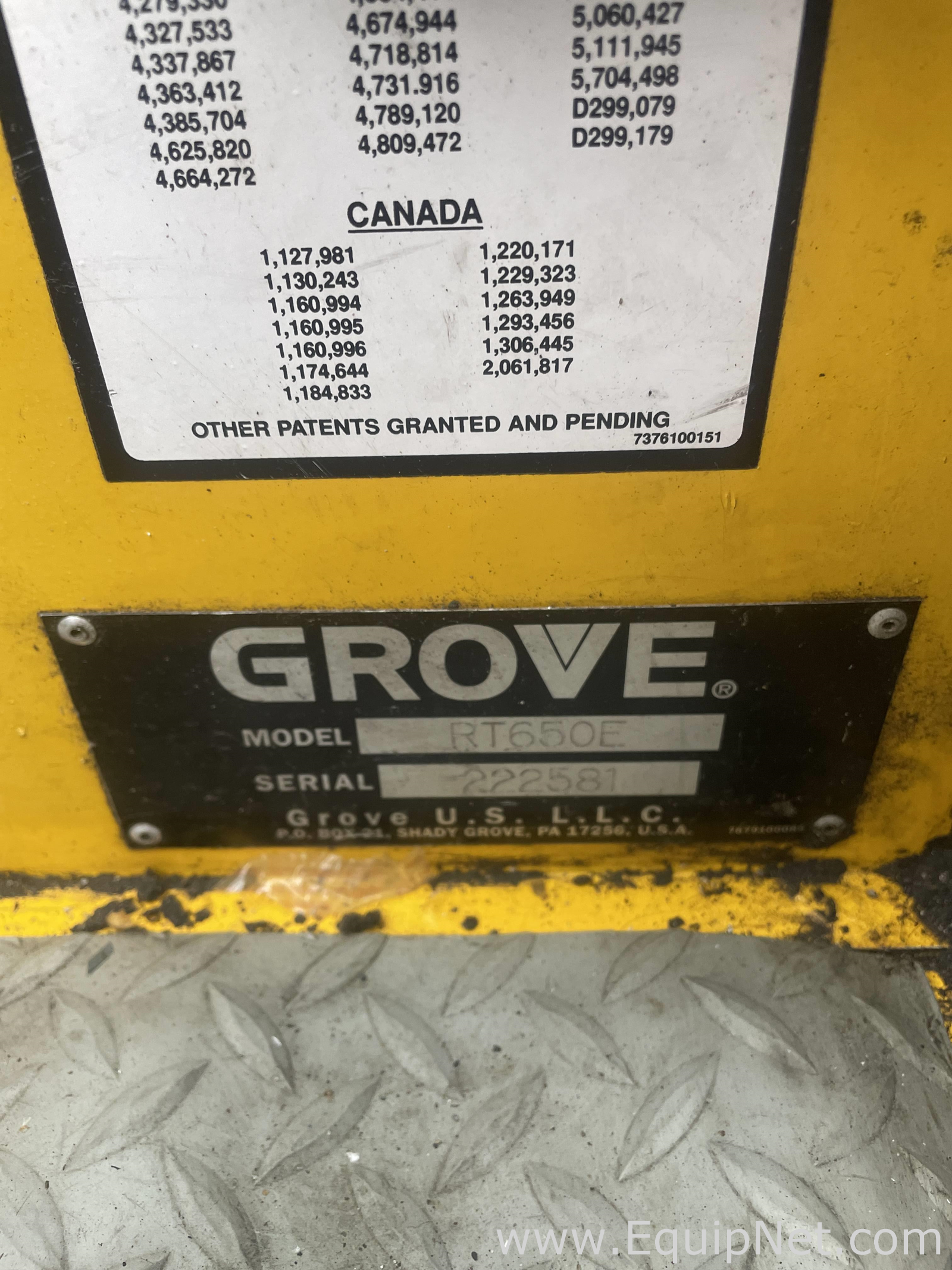 Grove RT650E Crane
