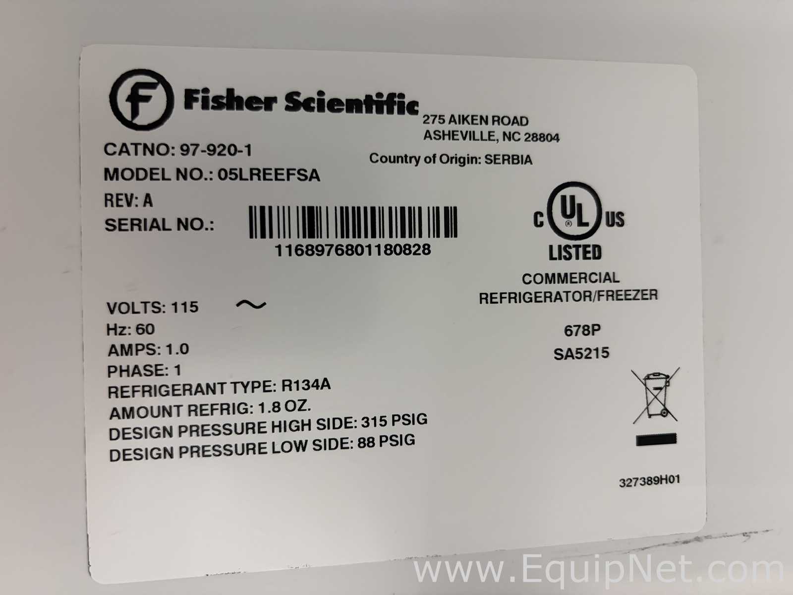 Los aus 2 Kühlgerät Fisher Scientific 05LREEFSA