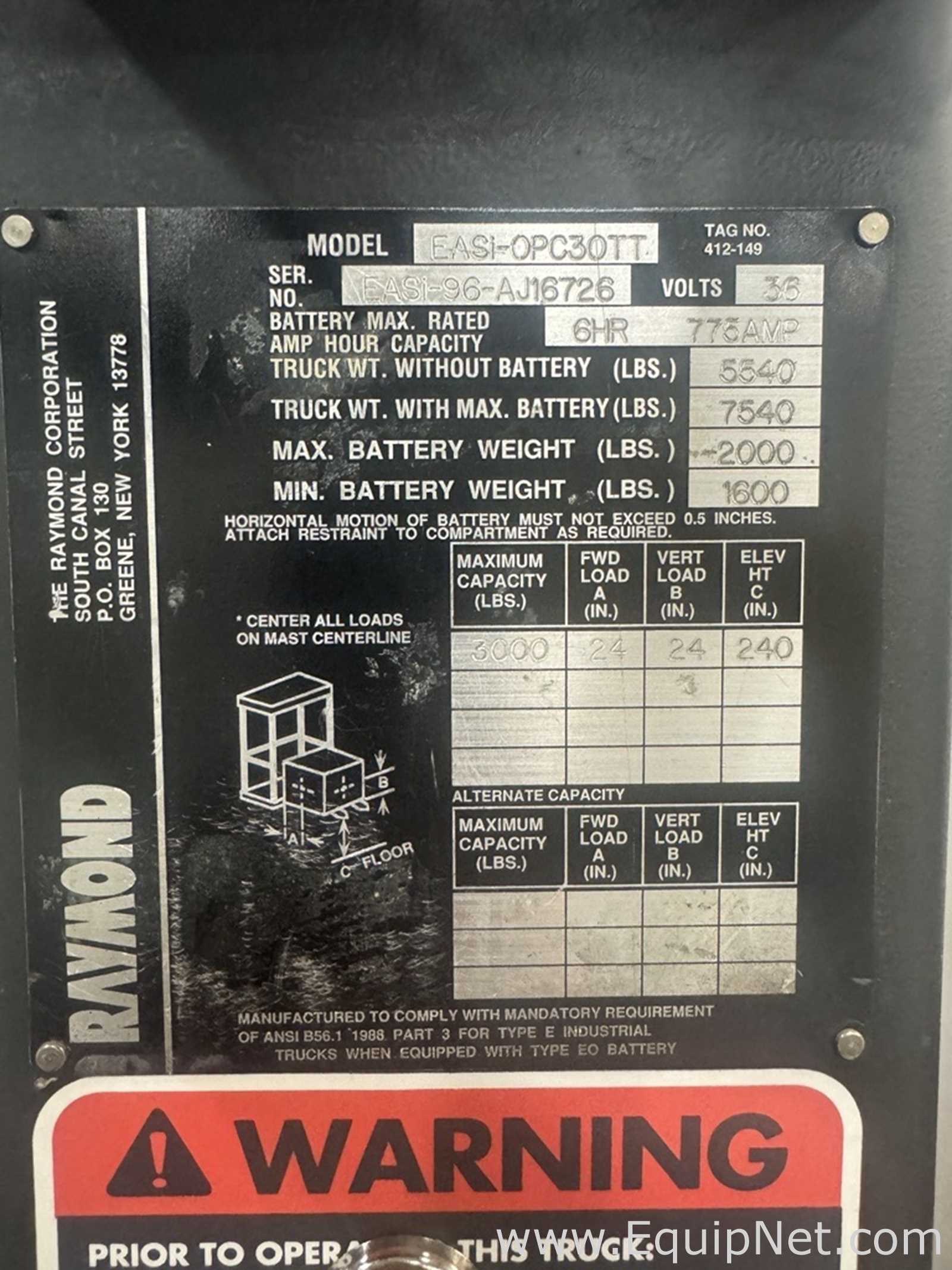 Montacargas The Raymond Corporation EASI-OPC30TT