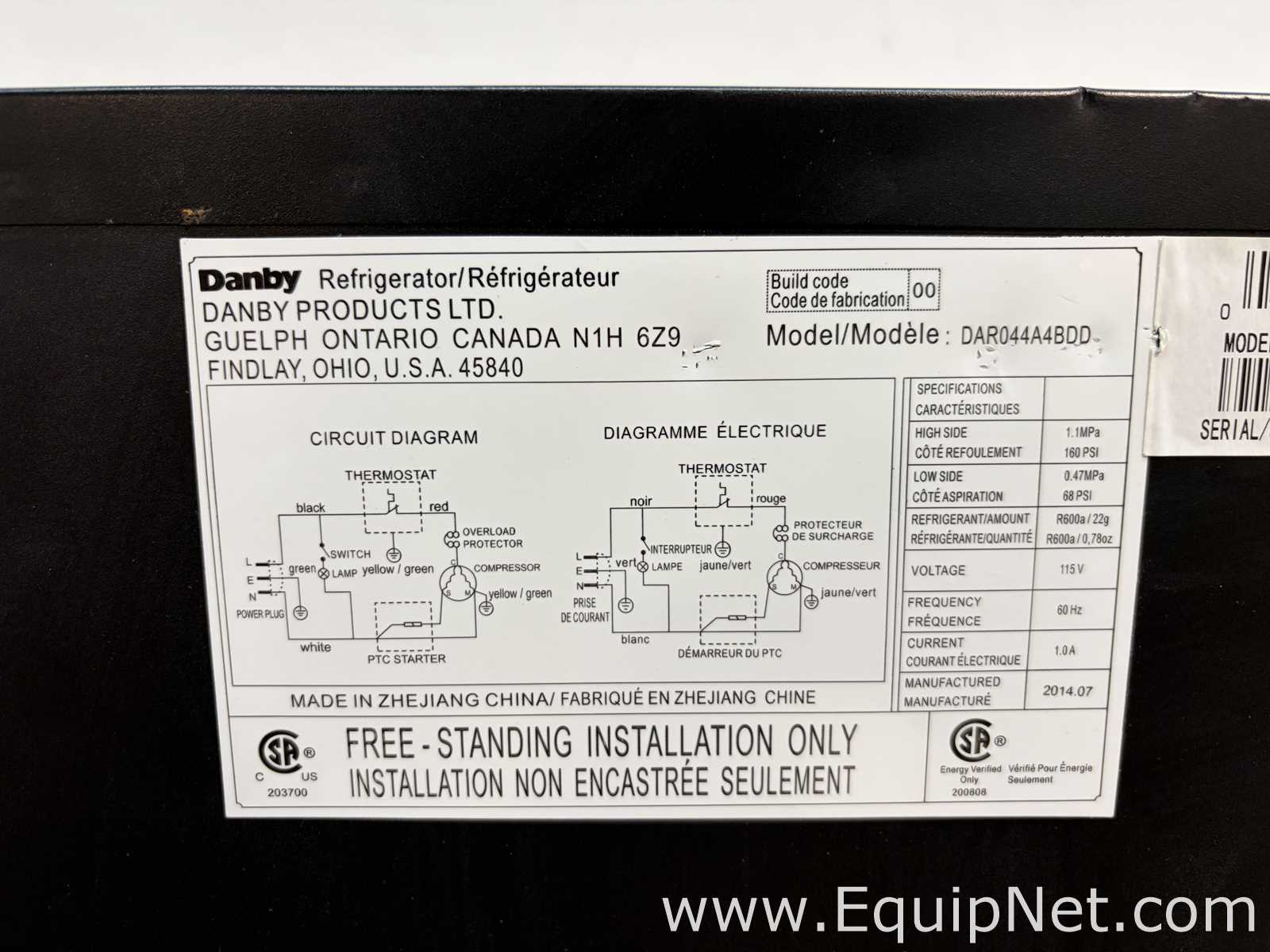 Lote de 3 Refrigeradores Danby Inc DAR044A4BDD