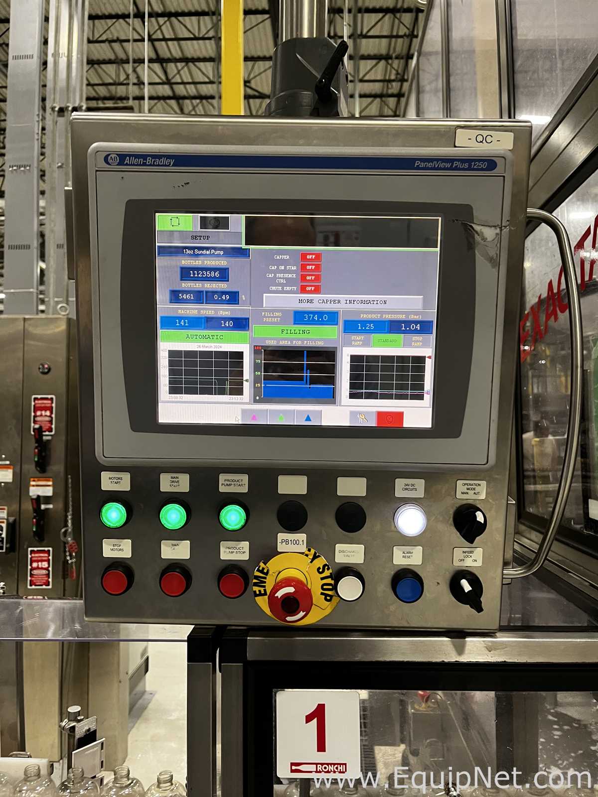 Ronchi Mario Exacta R-24-8 Monobloc with 12 Head Rotary Pump Placer and Tolke Pump Sorter - Ln 45