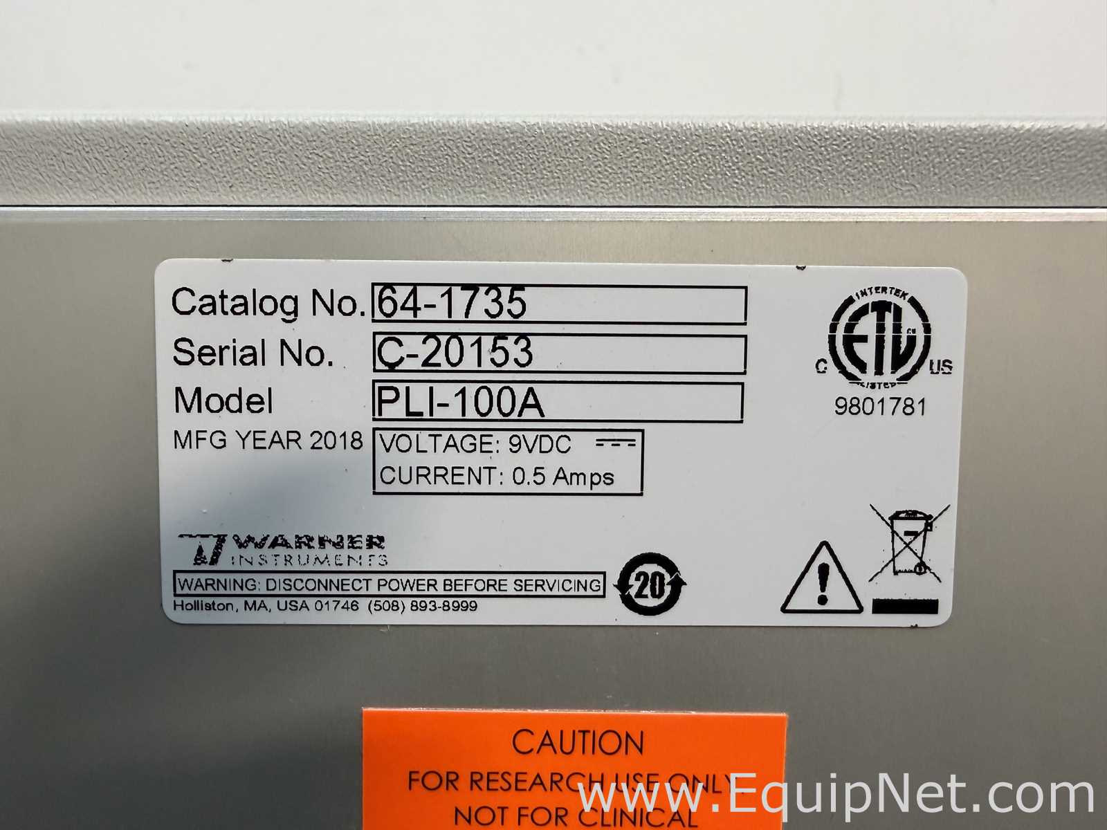 Inyector Warner Instrument Corporation PLI-100A