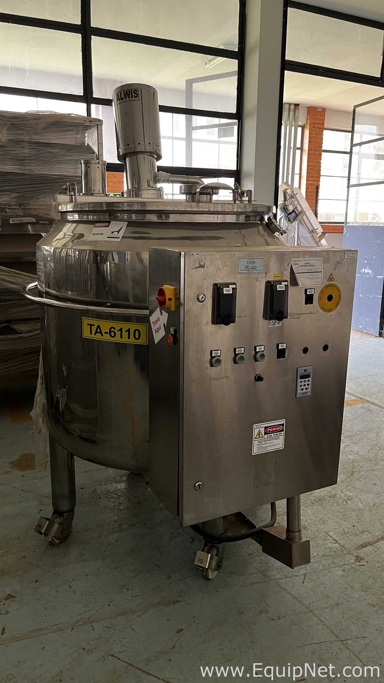 Tanque Encamisado Móvel em Aço Inox 316L ALWIS 450 Litros