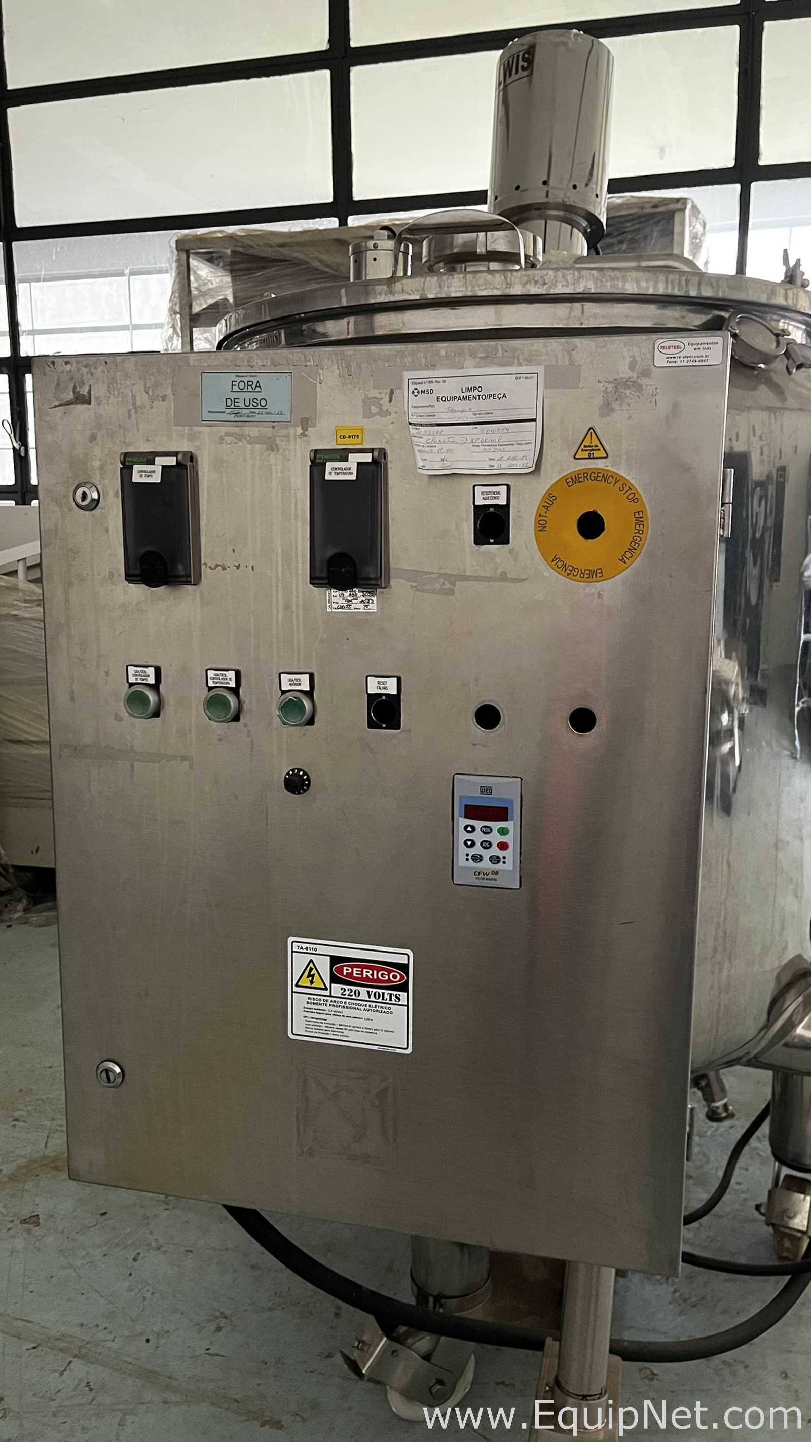 Tanque Encamisado Móvel em Aço Inox 316L ALWIS 450 Litros