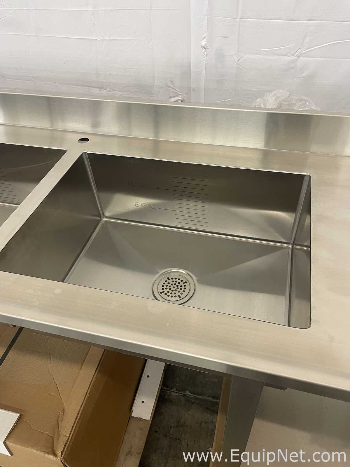 Lot of 3 Stainless Steel Laboratory Sinks
