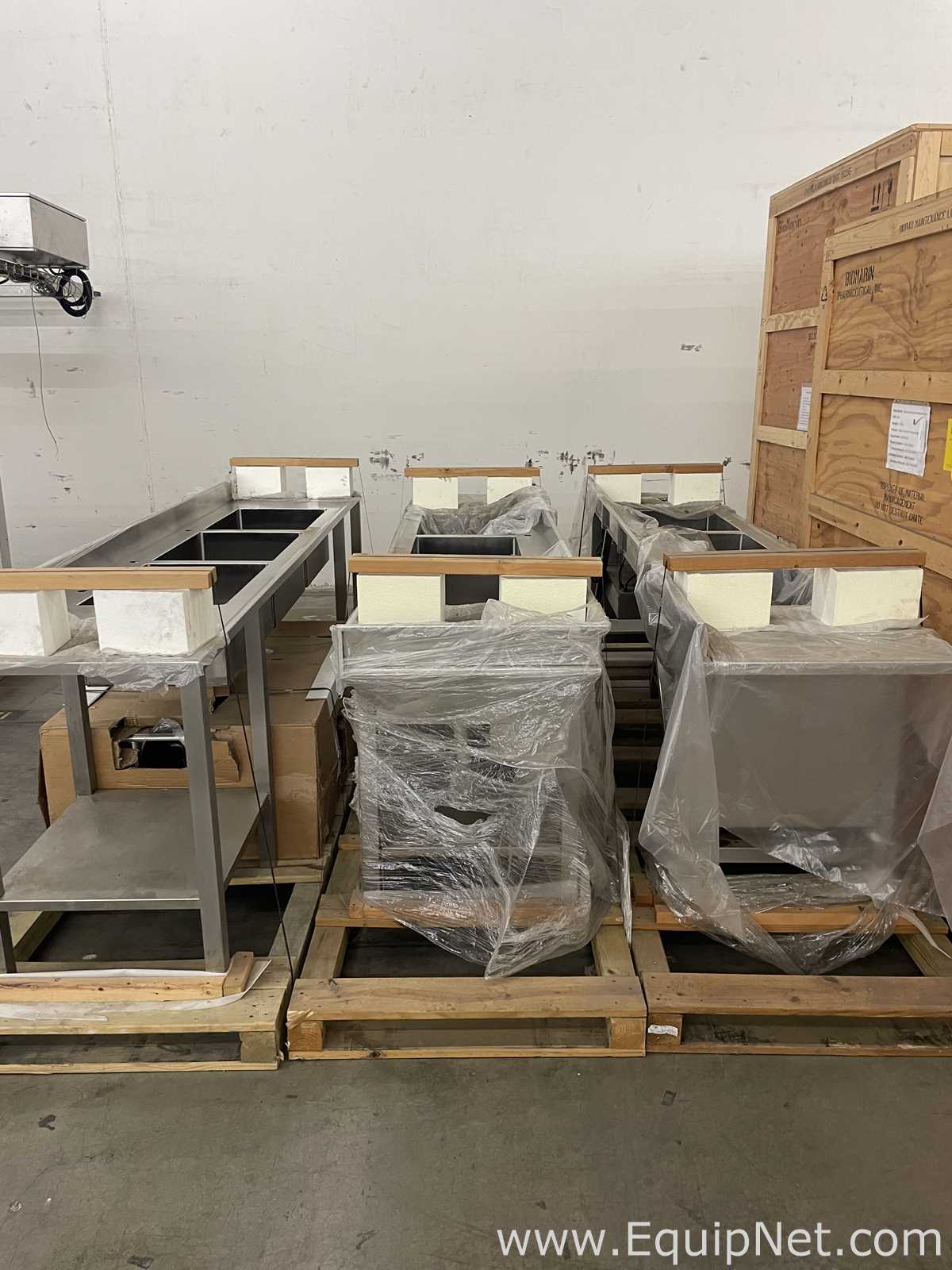Lot of 3 Stainless Steel Laboratory Sinks
