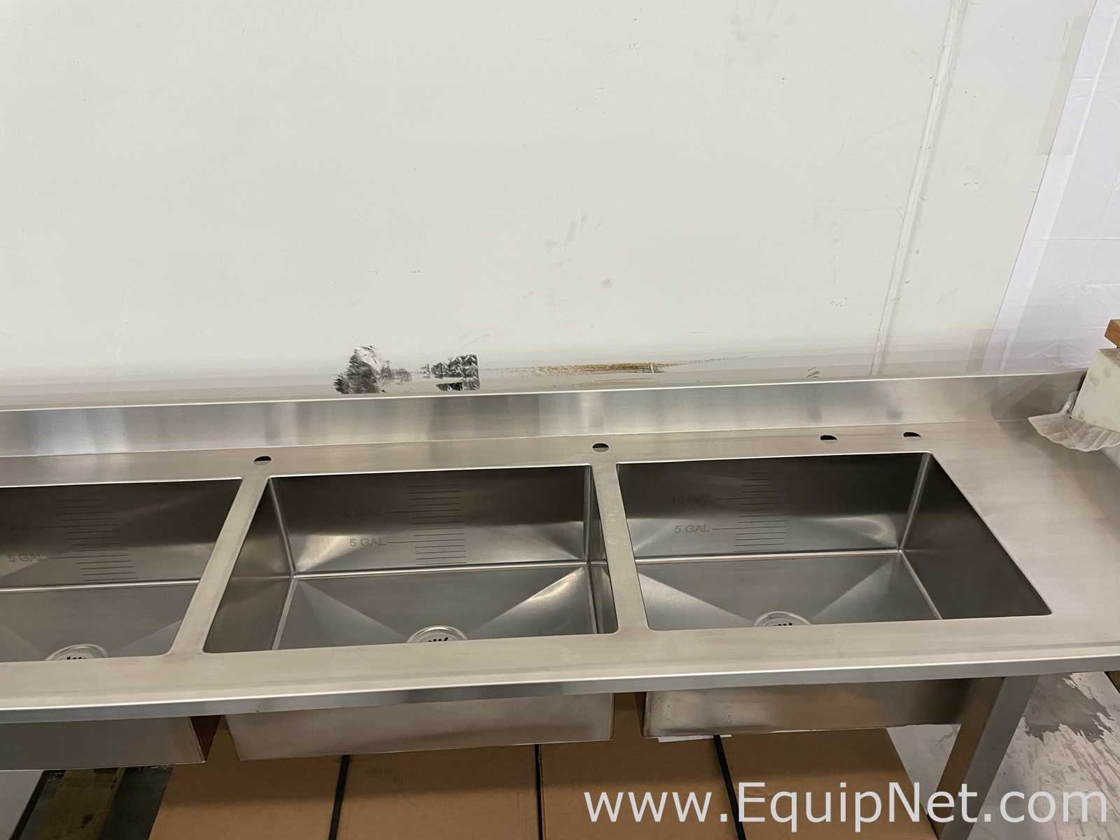 Lot of 2 Stainless Steel Laboratory Sinks