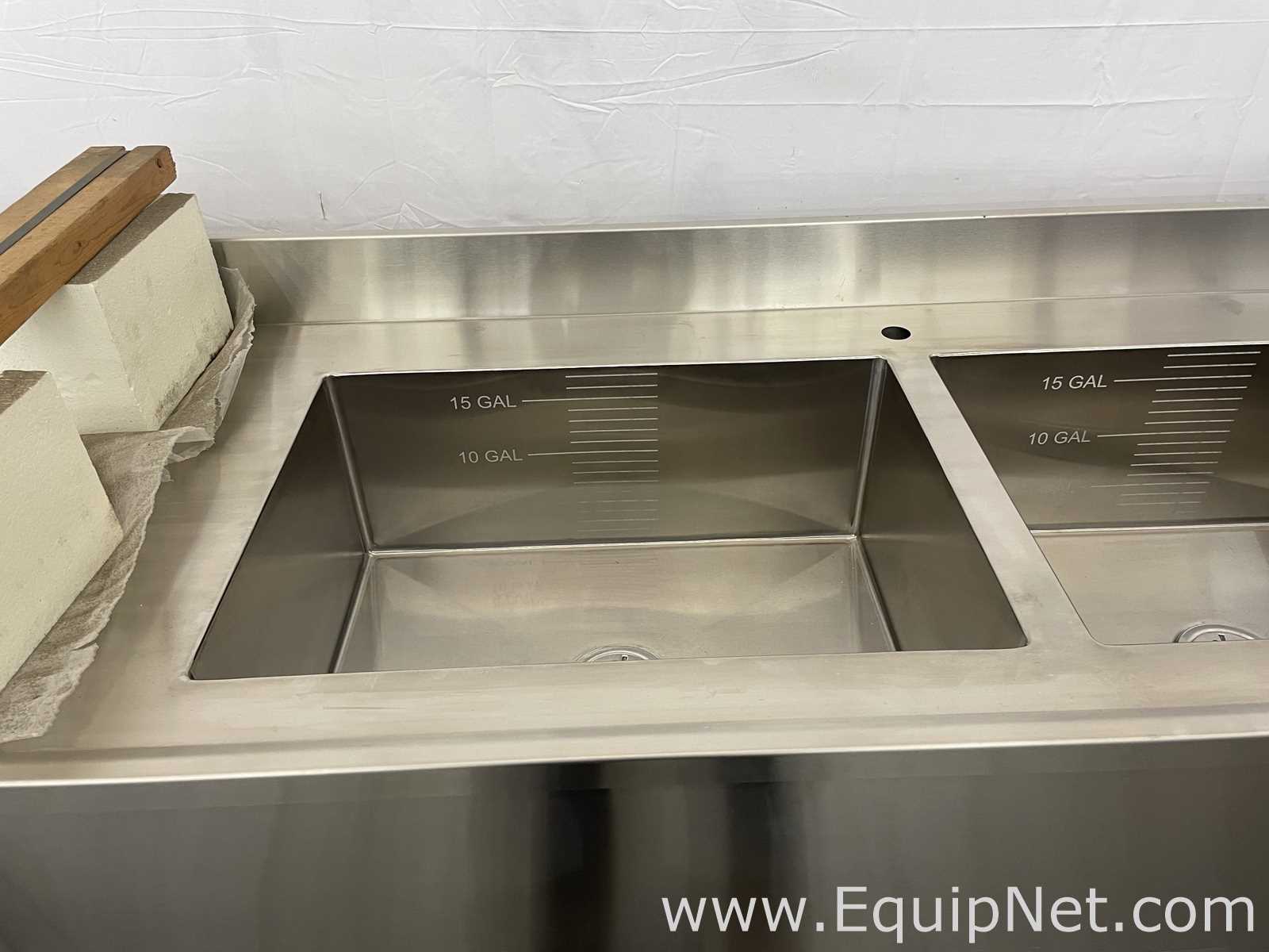 Lot of 2 Stainless Steel Laboratory Sinks