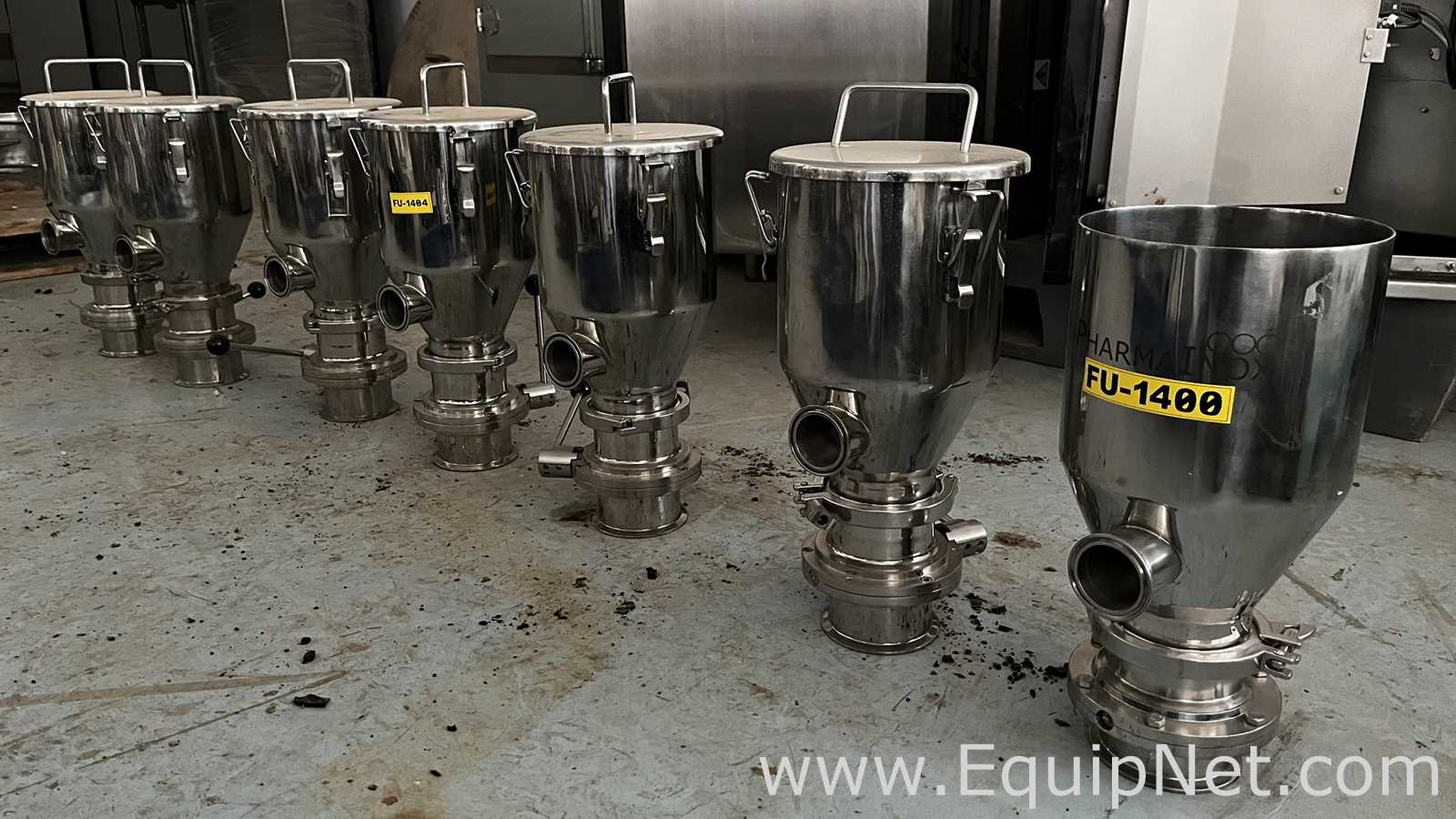Set of PharmaInox Stainless Steel Conical Hoppers