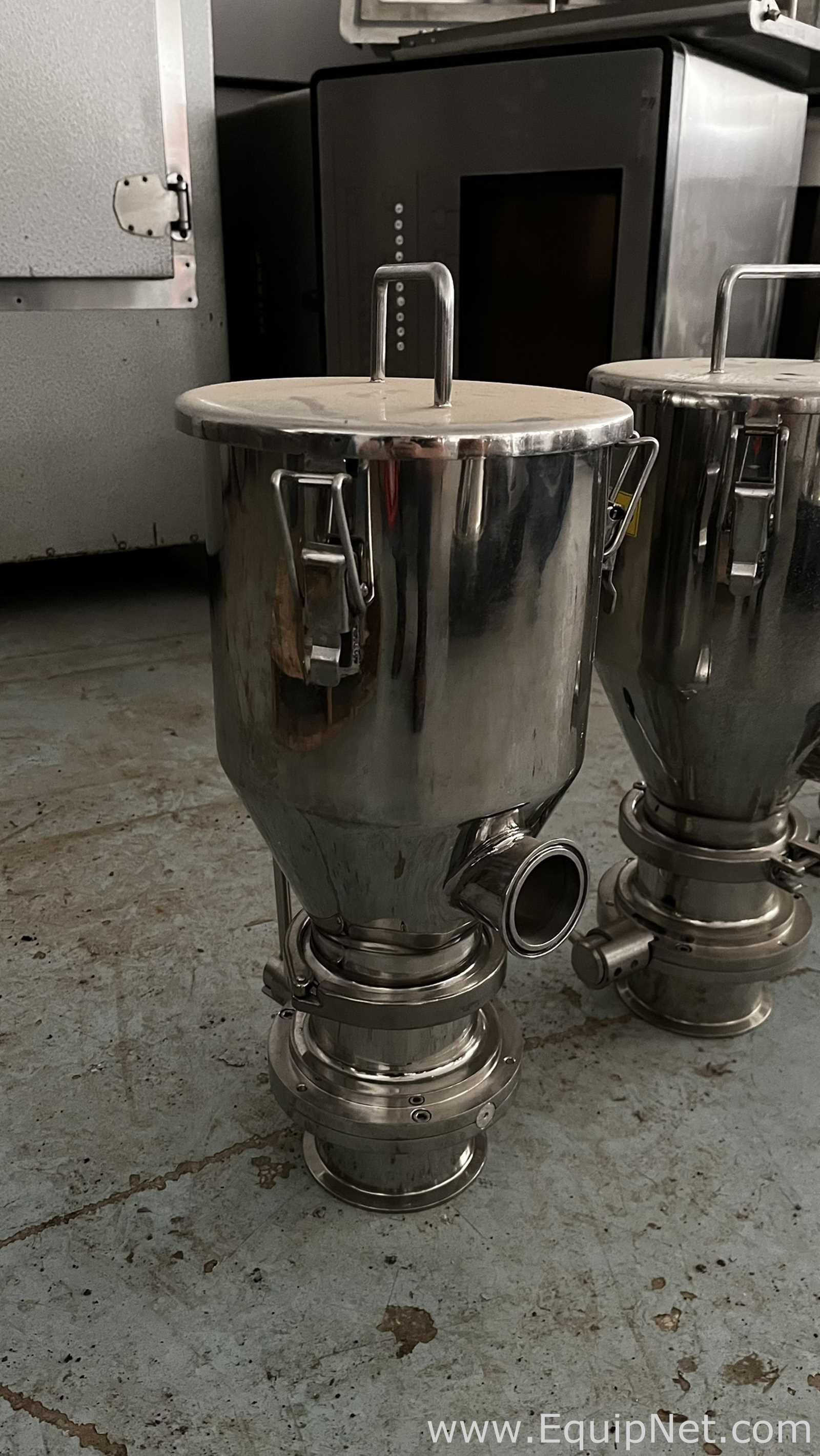 Set of PharmaInox Stainless Steel Conical Hoppers