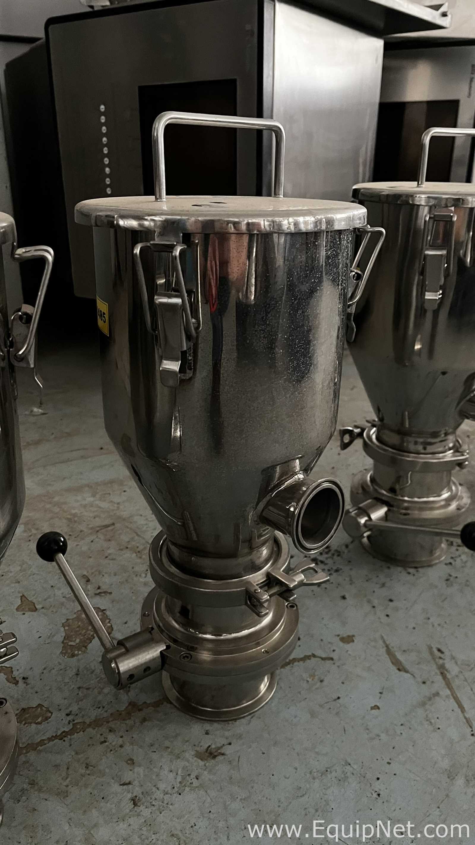 Set of PharmaInox Stainless Steel Conical Hoppers