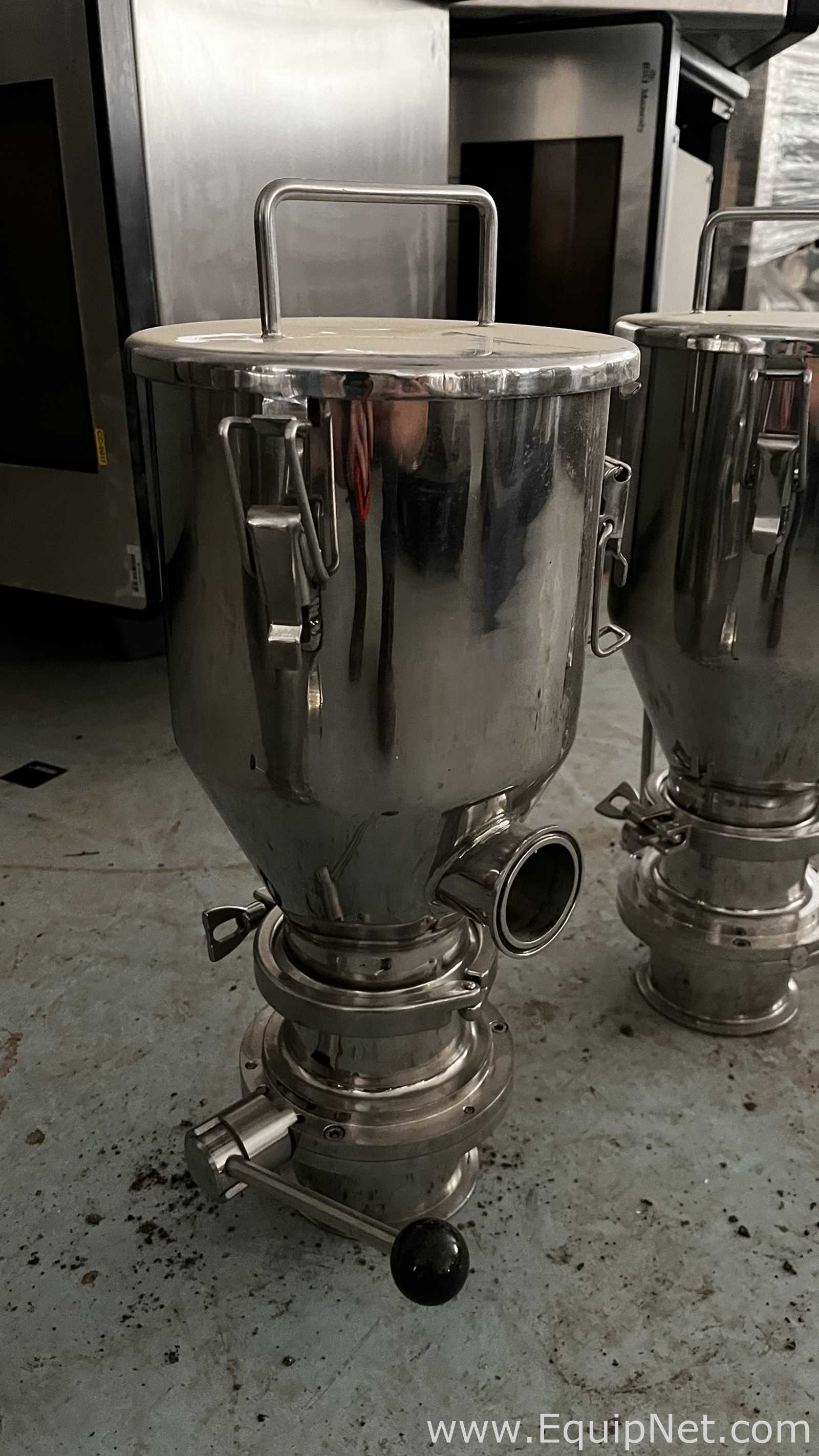Set of PharmaInox Stainless Steel Conical Hoppers